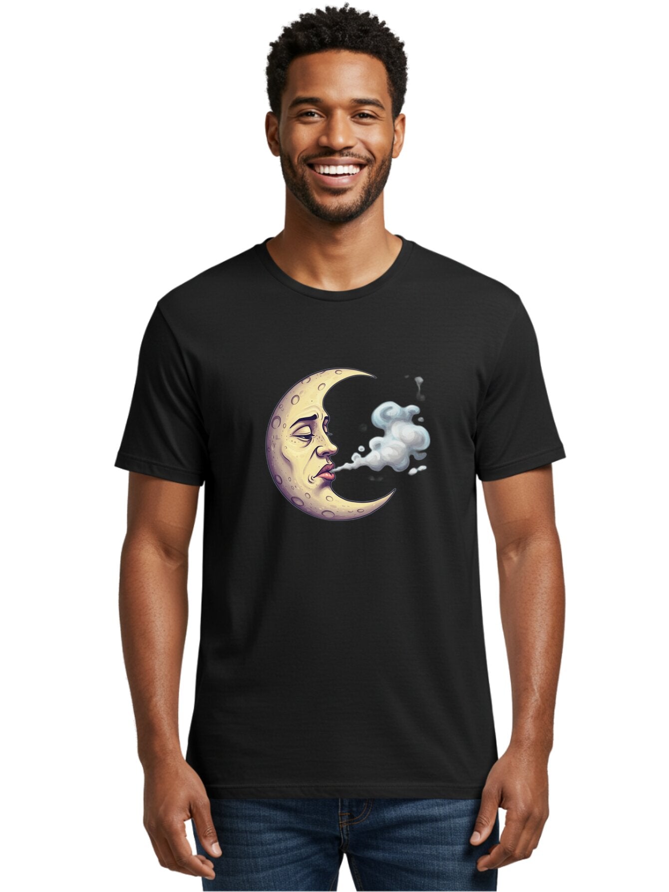 Moon-Smoking Men'S Graphic Tee, 100% Cotton, Comfortable Casual Summer Wear, Machine Washable, Vintage Camera, Old Camera, Antique Camera, Black Camera, Classic Photography, Photography Equipment, Nostalgic Device, Film Camera, Camera Art Bao669 24