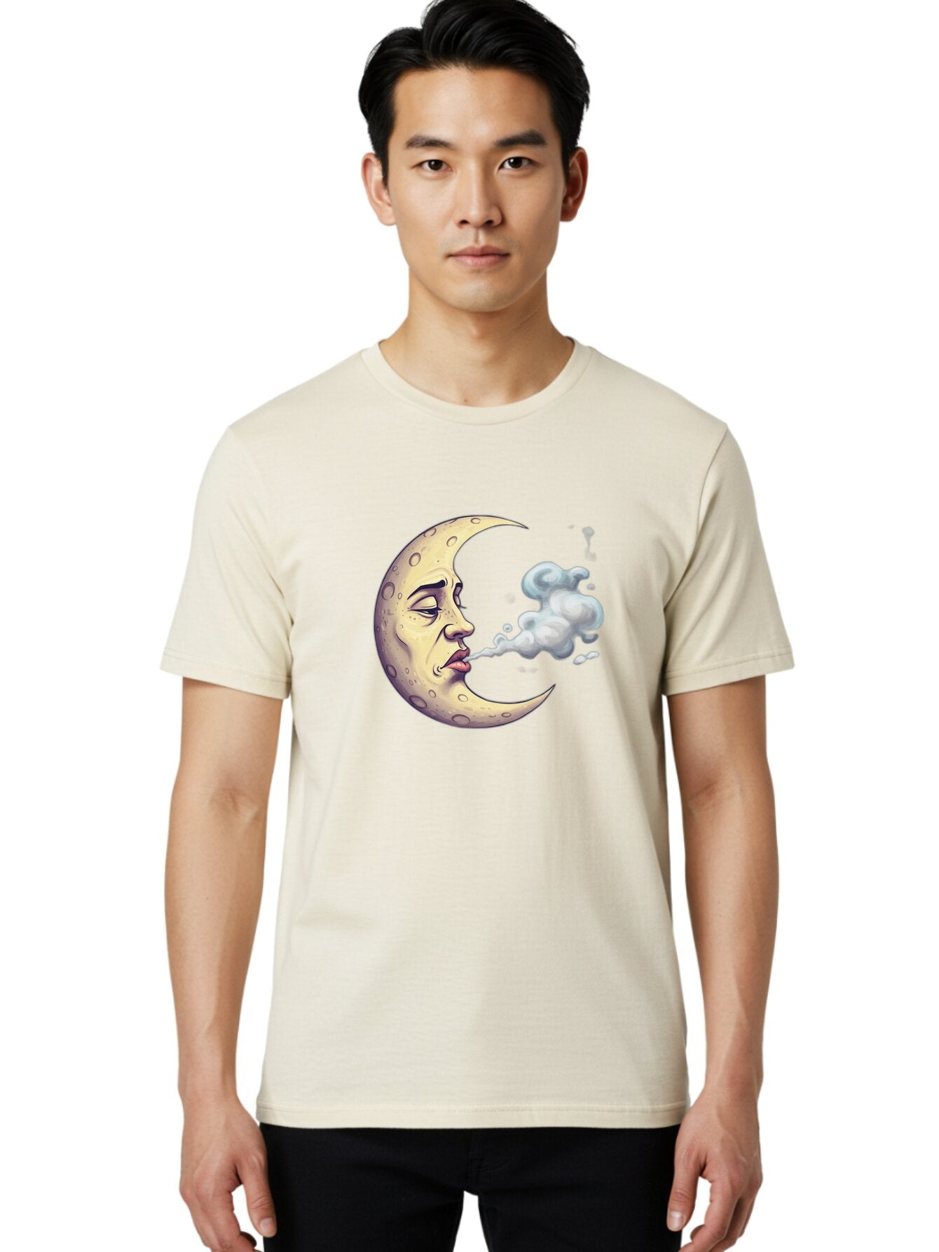 Moon-Smoking Men'S Graphic Tee, 100% Cotton, Comfortable Casual Summer Wear, Machine Washable, Vintage Camera, Old Camera, Antique Camera, Black Camera, Classic Photography, Photography Equipment, Nostalgic Device, Film Camera, Camera Art Bao669 17