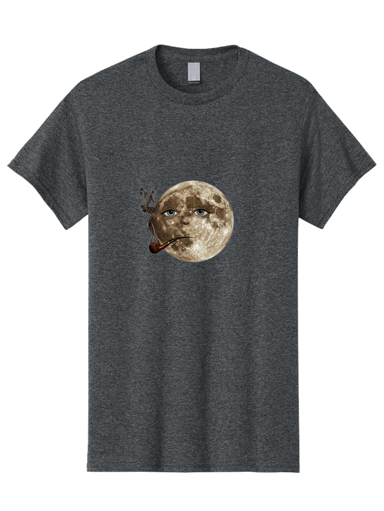 Moon-With-Eyes-And-Pipe Men'S Graphic Tee, 100% Cotton, Comfortable Casual Summer Wear, Machine Washable, Vintage Camera, Old Camera, Antique Camera, Black Camera, Classic Photography, Photography Equipment, Nostalgic Device, Film Camera, Bao672 8