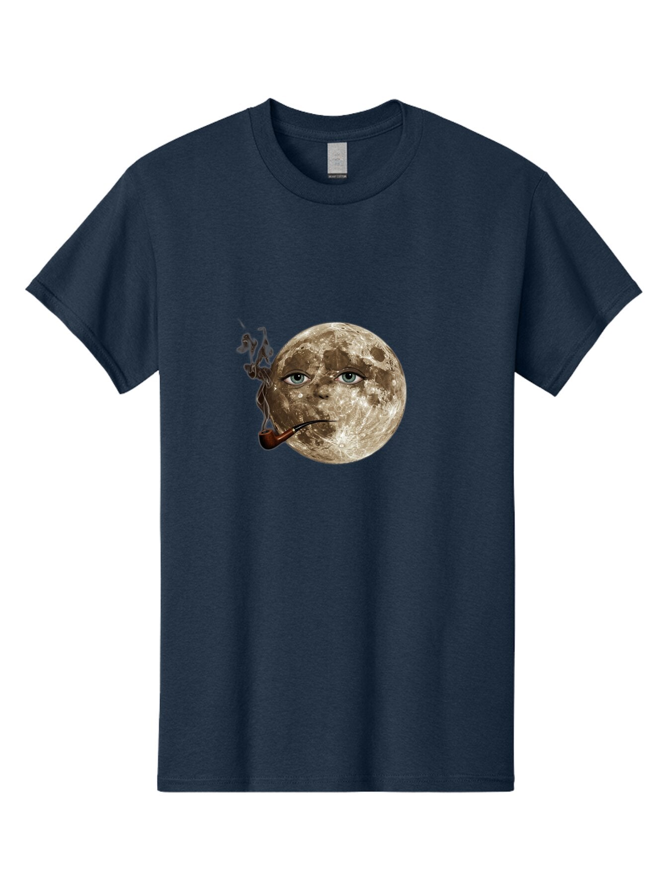 Moon-With-Eyes-And-Pipe Men'S Graphic Tee, 100% Cotton, Comfortable Casual Summer Wear, Machine Washable, Vintage Camera, Old Camera, Antique Camera, Black Camera, Classic Photography, Photography Equipment, Nostalgic Device, Film Camera, Bao672 7