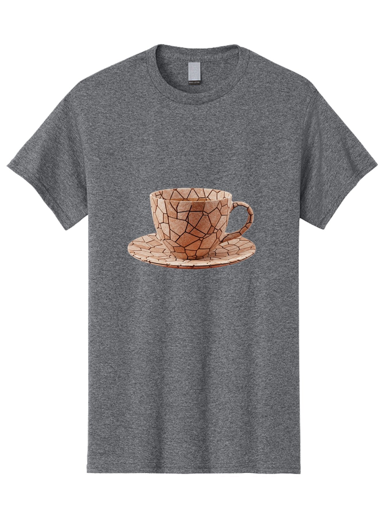 Mosaic-Cup-And-Saucer Men'S Graphic Tee, 100% Cotton, Comfortable Casual Summer Wear, Machine Washable, Vintage Camera, Old Camera, Antique Camera, Black Camera, Classic Photography, Photography Equipment, Nostalgic Device, Film Camera, Bao677