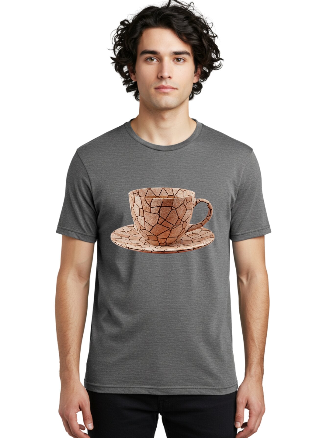 Mosaic-Cup-And-Saucer Men'S Graphic Tee, 100% Cotton, Comfortable Casual Summer Wear, Machine Washable, Vintage Camera, Old Camera, Antique Camera, Black Camera, Classic Photography, Photography Equipment, Nostalgic Device, Film Camera, Bao677 21
