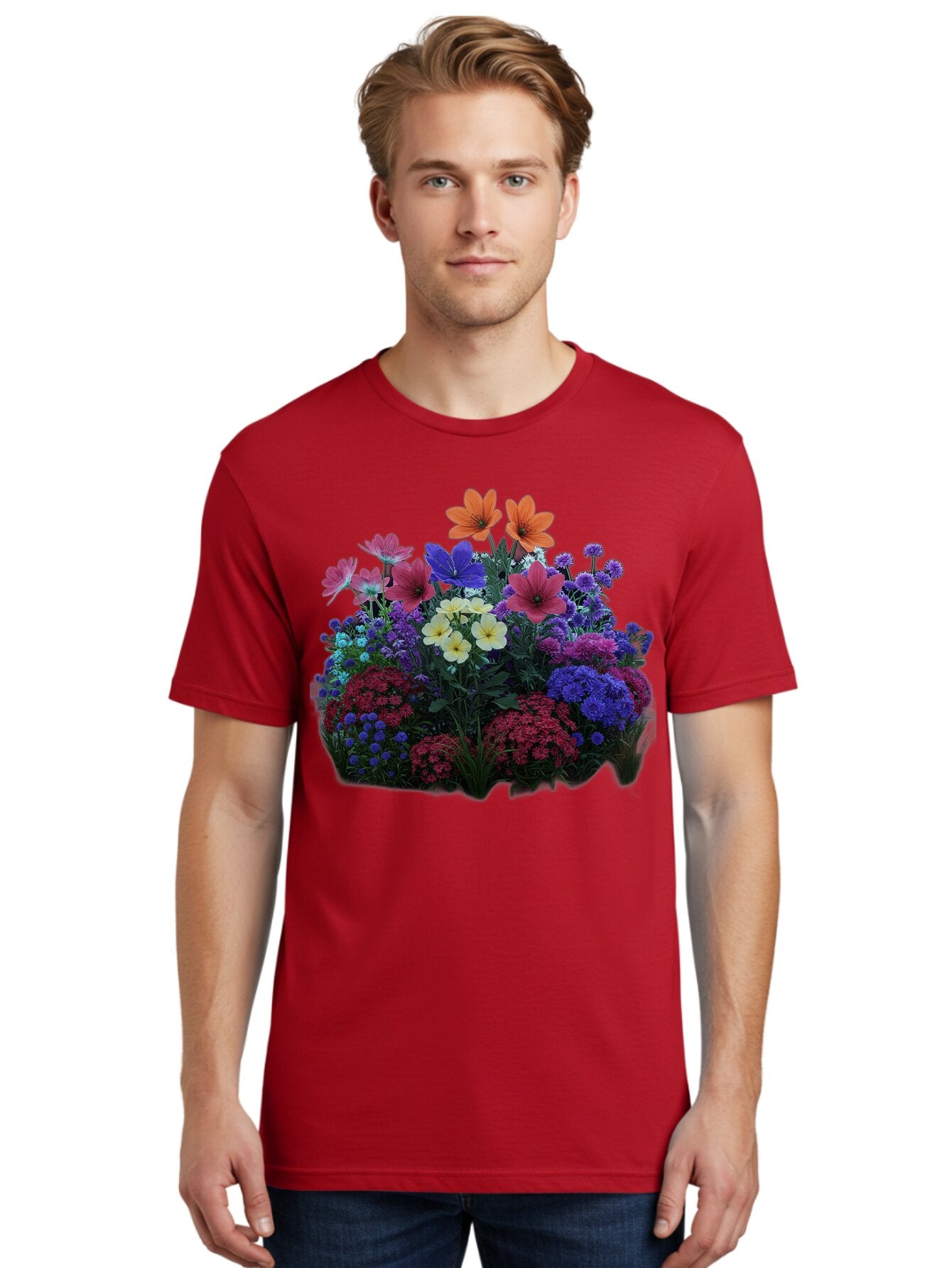 Multicolored-Flowers Men'S Graphic Tee, 100% Cotton, Comfortable Casual Summer Wear, Machine Washable, Vintage Camera, Old Camera, Antique Camera, Black Camera, Classic Photography, Photography Equipment, Nostalgic Device, Film Camera, Bao683 18