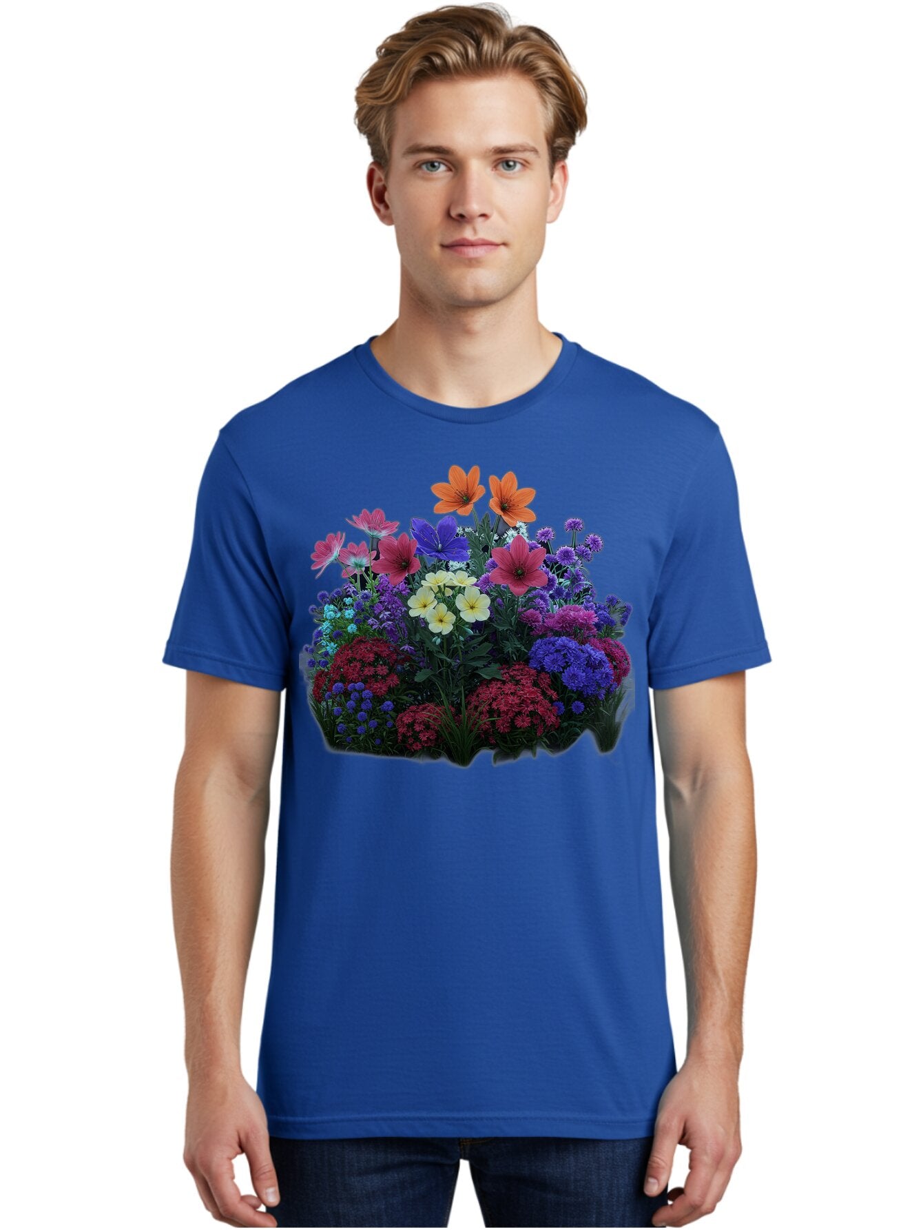 Multicolored-Flowers Men'S Graphic Tee, 100% Cotton, Comfortable Casual Summer Wear, Machine Washable, Vintage Camera, Old Camera, Antique Camera, Black Camera, Classic Photography, Photography Equipment, Nostalgic Device, Film Camera, Bao683 17