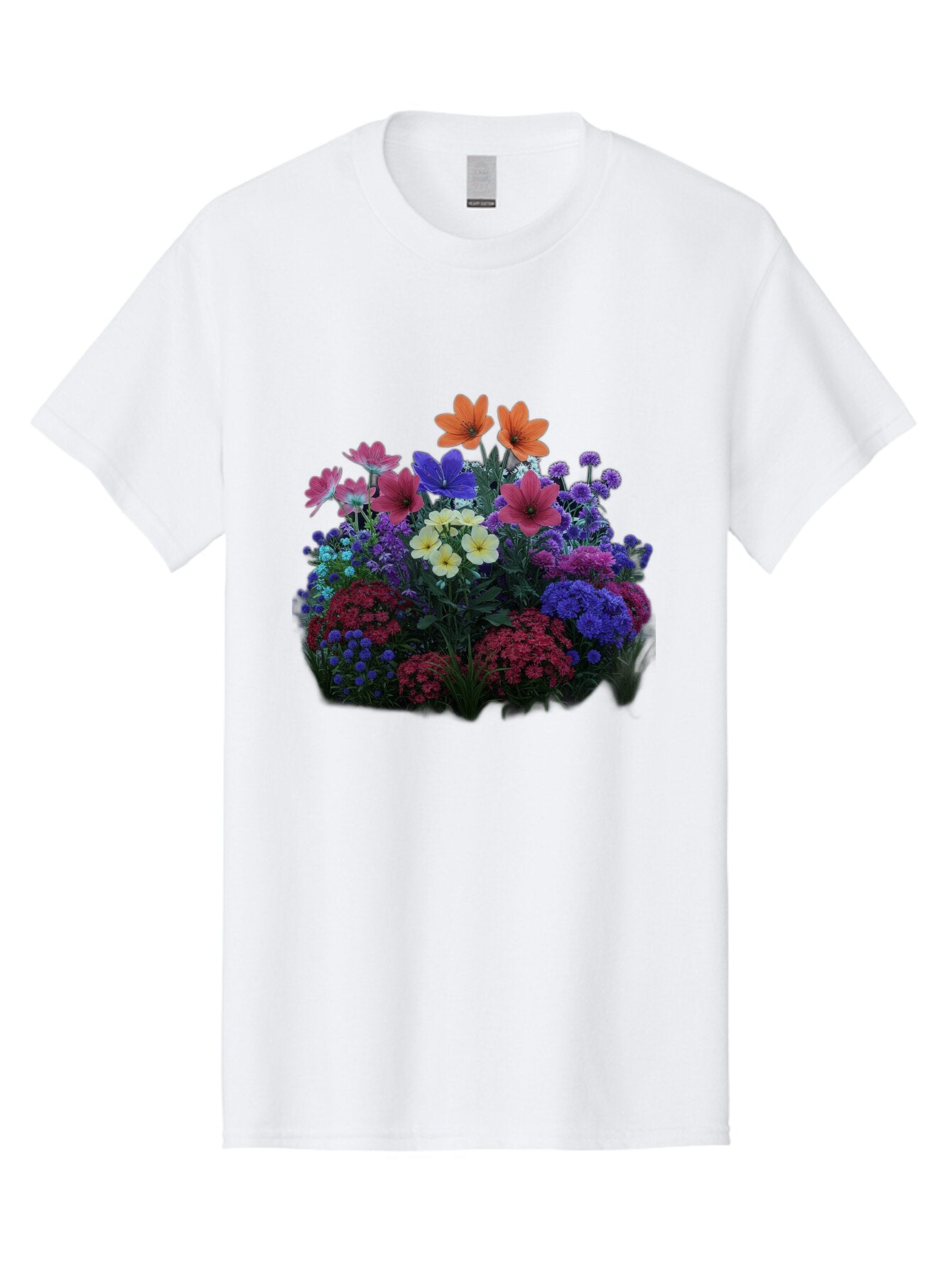 Multicolored-Flowers Men'S Graphic Tee, 100% Cotton, Comfortable Casual Summer Wear, Machine Washable, Vintage Camera, Old Camera, Antique Camera, Black Camera, Classic Photography, Photography Equipment, Nostalgic Device, Film Camera, Bao683