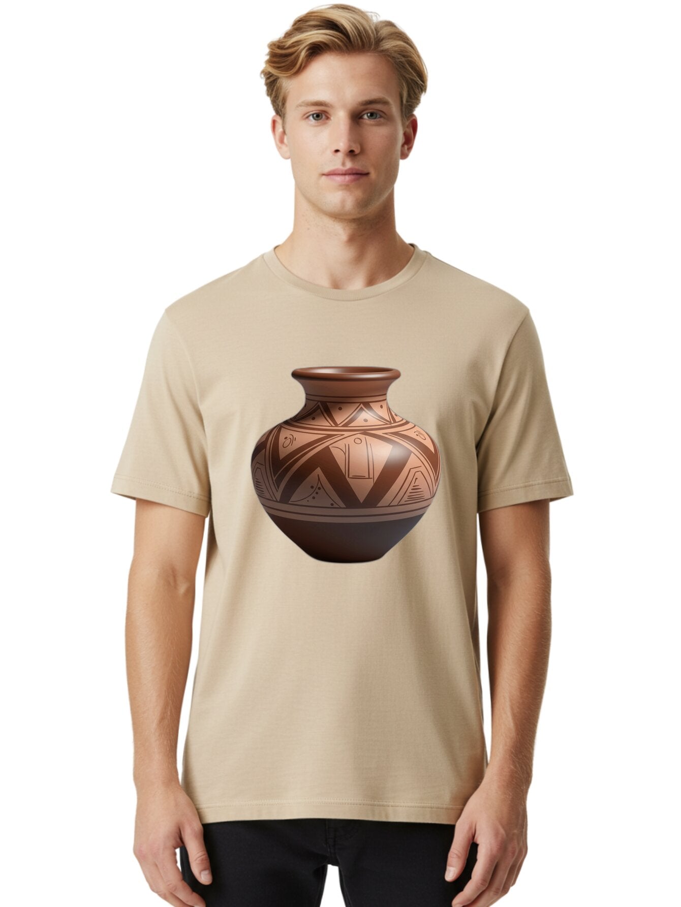 Native-American-Pottery Men'S Graphic Tee, 100% Cotton, Comfortable Casual Summer Wear, Machine Washable, Vintage Camera, Old Camera, Antique Camera, Black Camera, Classic Photography, Photography Equipment, Nostalgic Device, Film Camera, Bao691 22