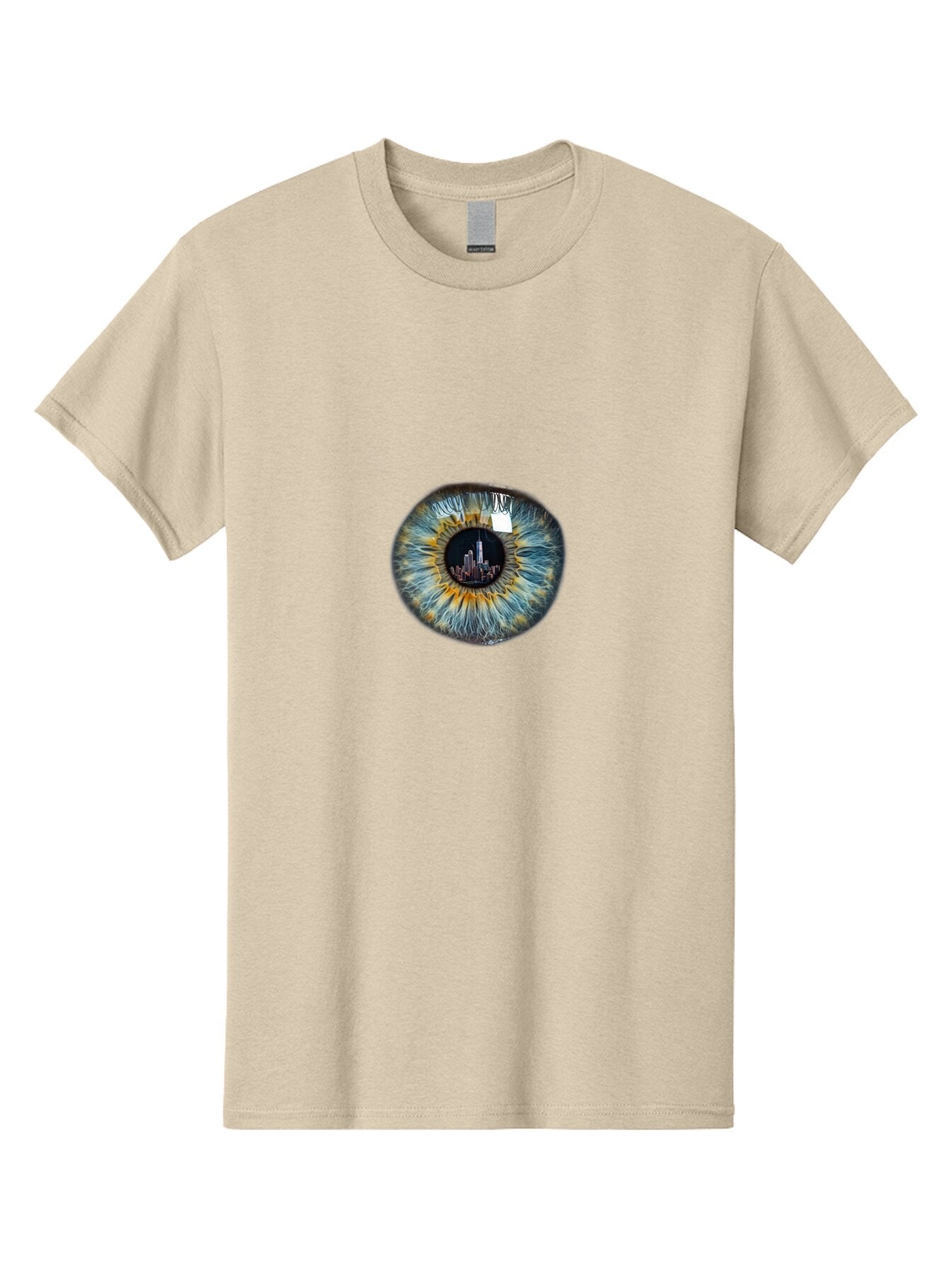 New-York-City-Skyline-Eye Men'S Graphic Tee, 100% Cotton, Comfortable Casual Summer Wear, Machine Washable, Vintage Camera, Old Camera, Antique Camera, Black Camera, Classic Photography, Photography Equipment, Nostalgic Device, Film Camera, Bao694 7
