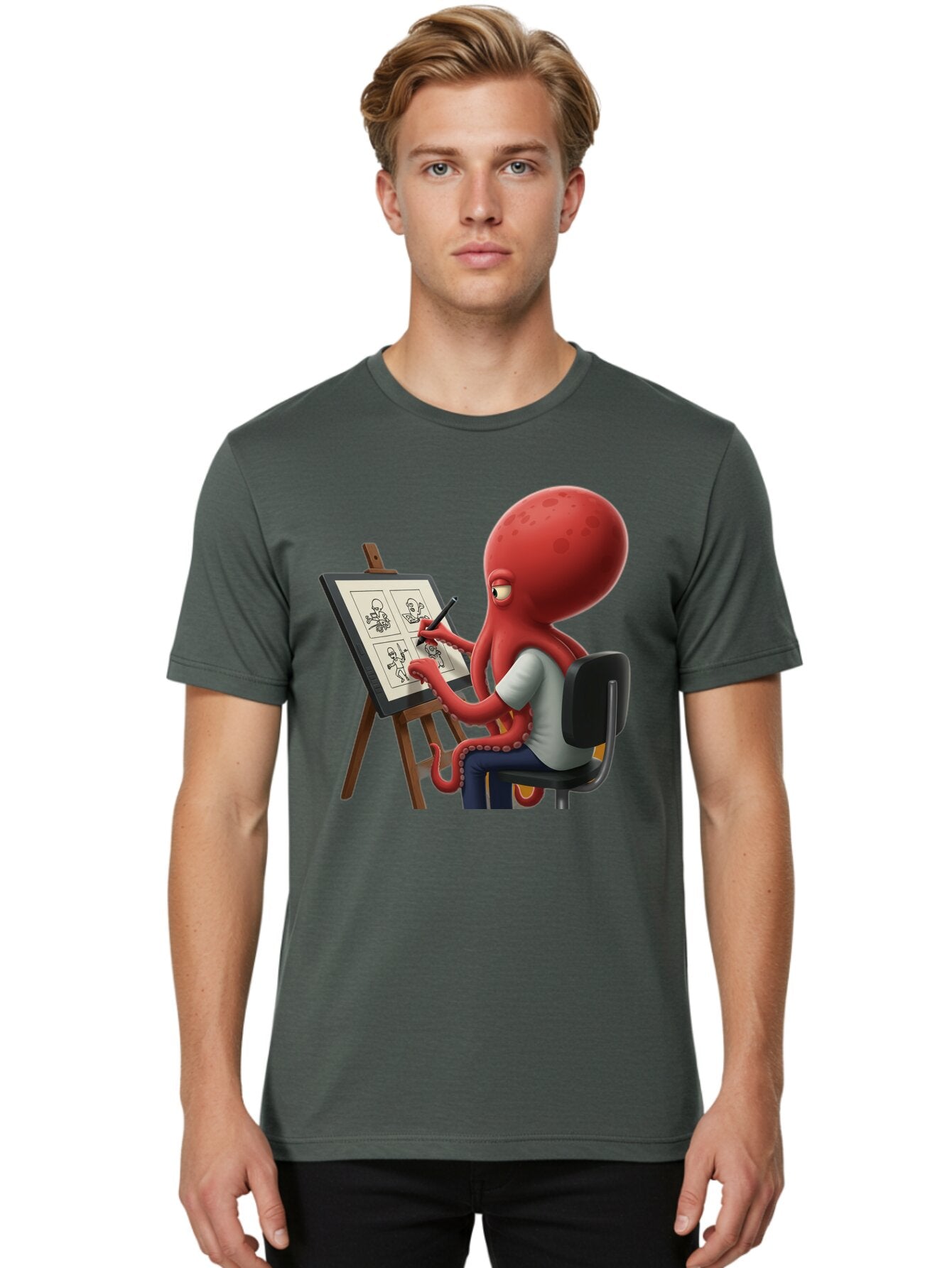 Octopus-Artist Men'S Graphic Tee, 100% Cotton, Comfortable Casual Summer Wear, Machine Washable, Vintage Camera, Old Camera, Antique Camera, Black Camera, Classic Photography, Photography Equipment, Nostalgic Device, Film Camera, Camera Art Bao700 18