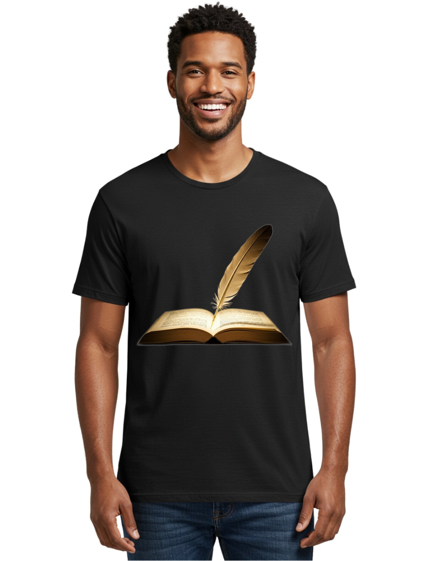 Open-Book-Quill Men'S Graphic Tee, 100% Cotton, Comfortable Casual Summer Wear, Machine Washable, Vintage Camera, Old Camera, Antique Camera, Black Camera, Classic Photography, Photography Equipment, Nostalgic Device, Film Camera, Camera Art Bao706 25