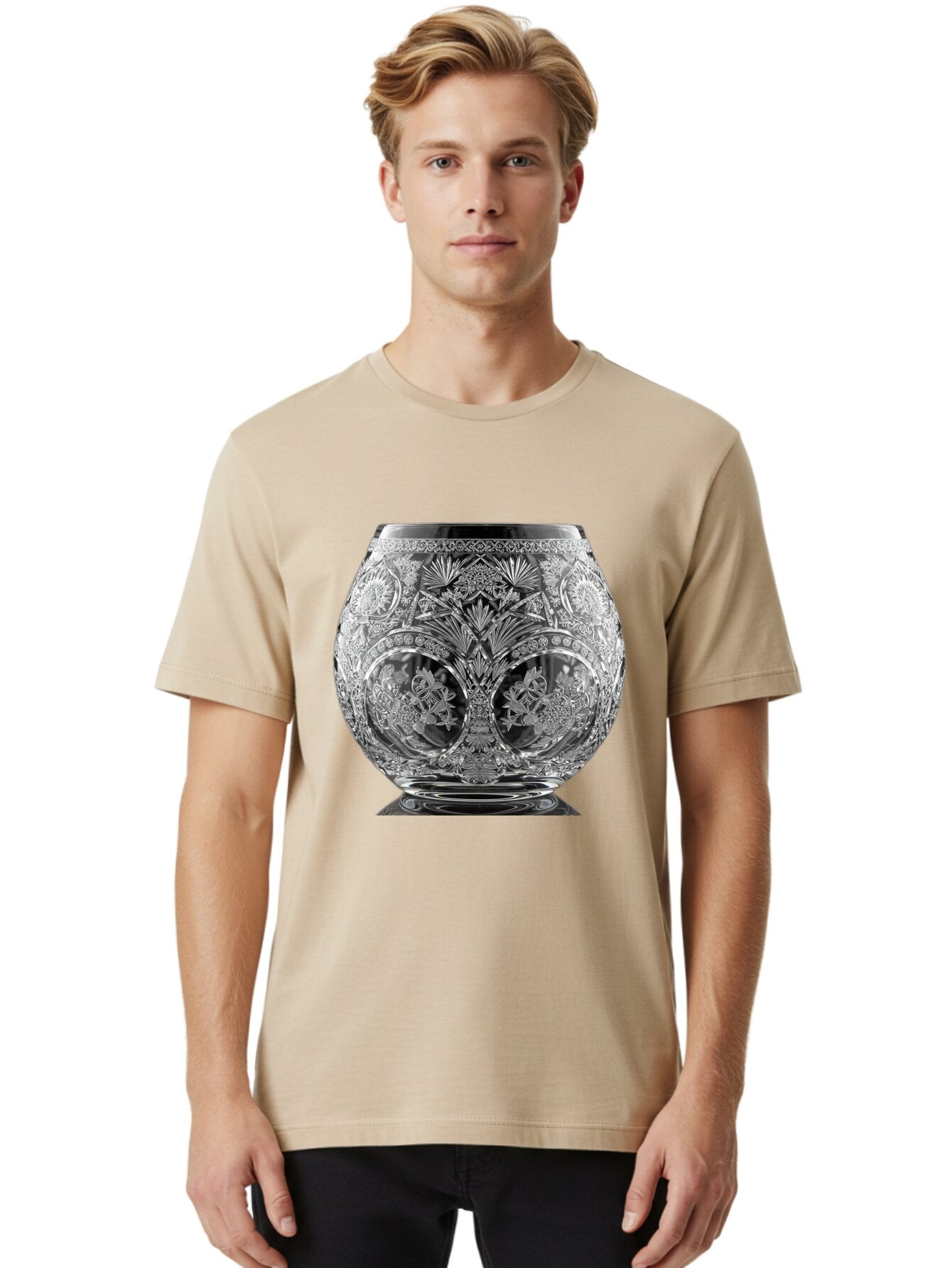 Ornate-Crystal-Vase Men'S Graphic Tee, 100% Cotton, Comfortable Casual Summer Wear, Machine Washable, Vintage Camera, Old Camera, Antique Camera, Black Camera, Classic Photography, Photography Equipment, Nostalgic Device, Film Camera, Bao710 22