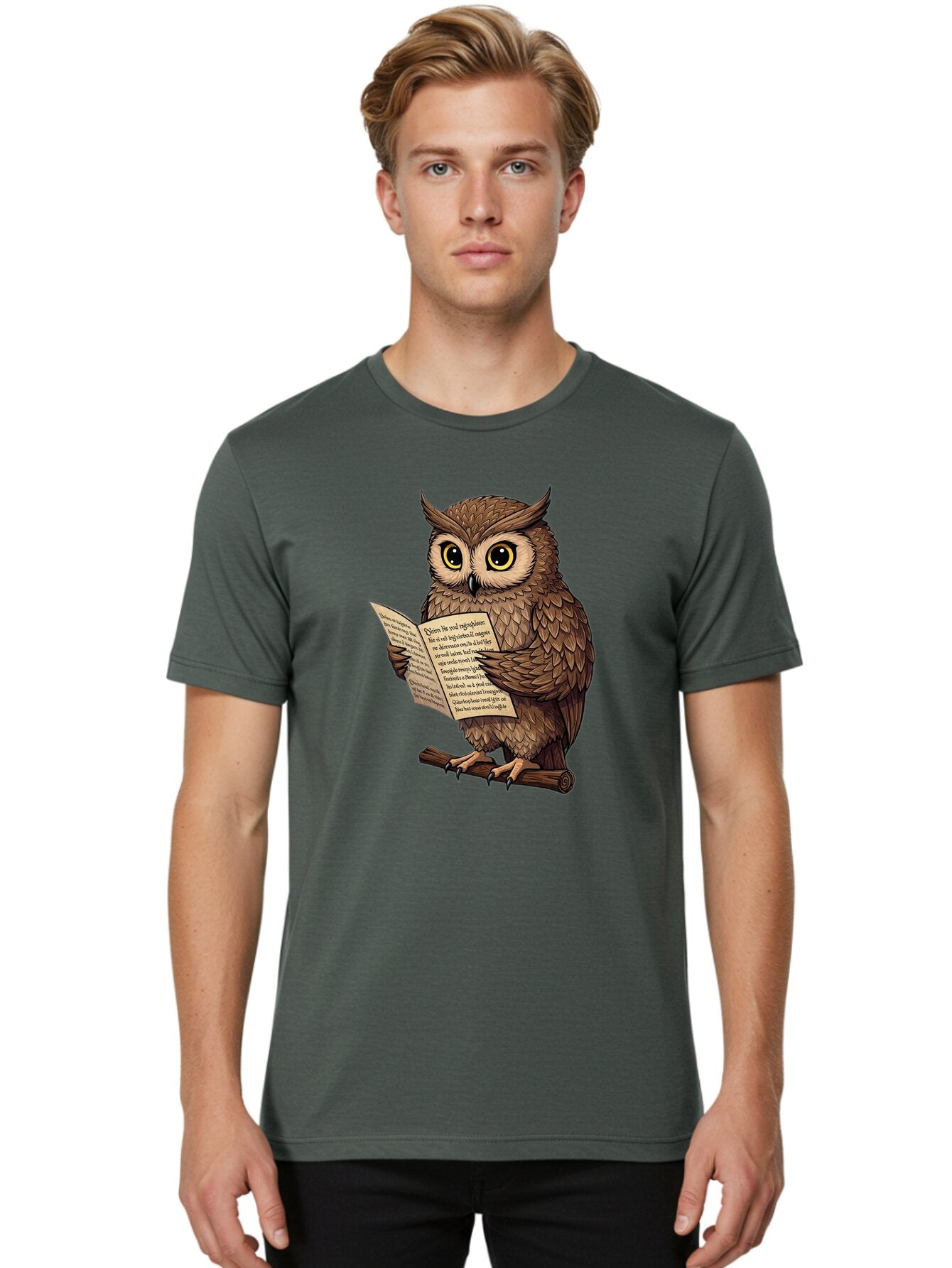 Owl-Reading-2 Men'S Graphic Tee, 100% Cotton, Comfortable Casual Summer Wear, Machine Washable, Vintage Camera, Old Camera, Antique Camera, Black Camera, Classic Photography, Photography Equipment, Nostalgic Device, Film Camera, Camera Art Bao723 29