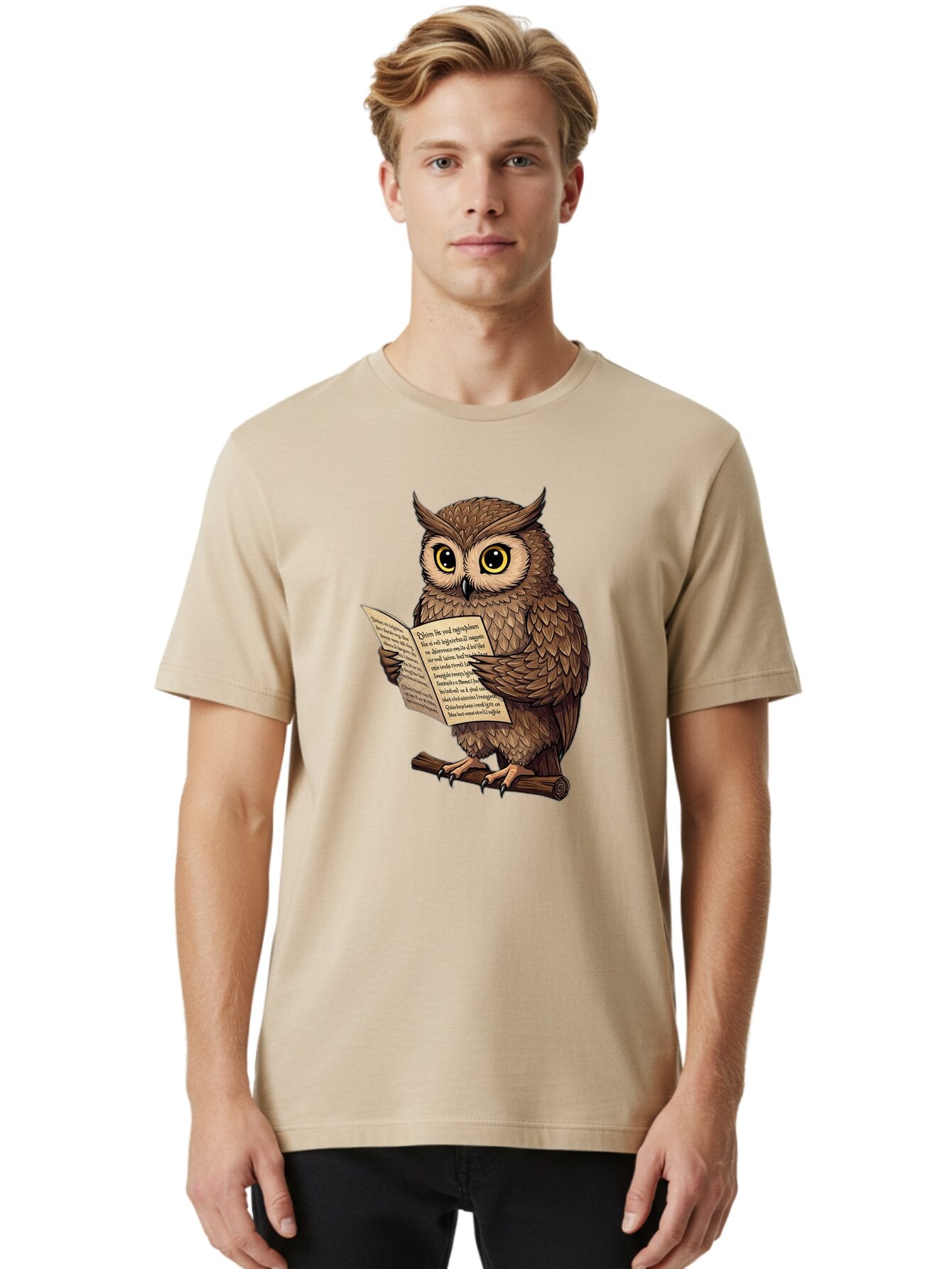 Owl-Reading-2 Men'S Graphic Tee, 100% Cotton, Comfortable Casual Summer Wear, Machine Washable, Vintage Camera, Old Camera, Antique Camera, Black Camera, Classic Photography, Photography Equipment, Nostalgic Device, Film Camera, Camera Art Bao723 21