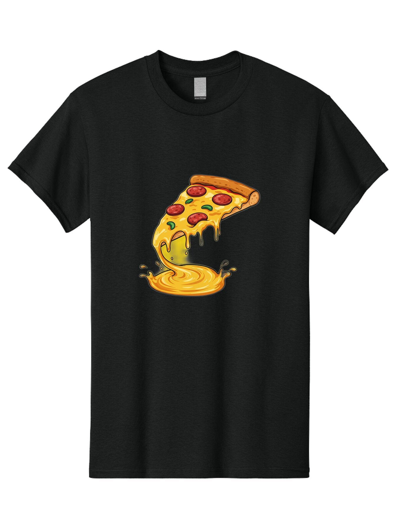 Pepperoni-Pizza-Slice Men'S Graphic Tee, 100% Cotton, Comfortable Casual Summer Wear, Machine Washable, Vintage Camera, Old Camera, Antique Camera, Black Camera, Classic Photography, Photography Equipment, Nostalgic Device, Film Camera, Bao740