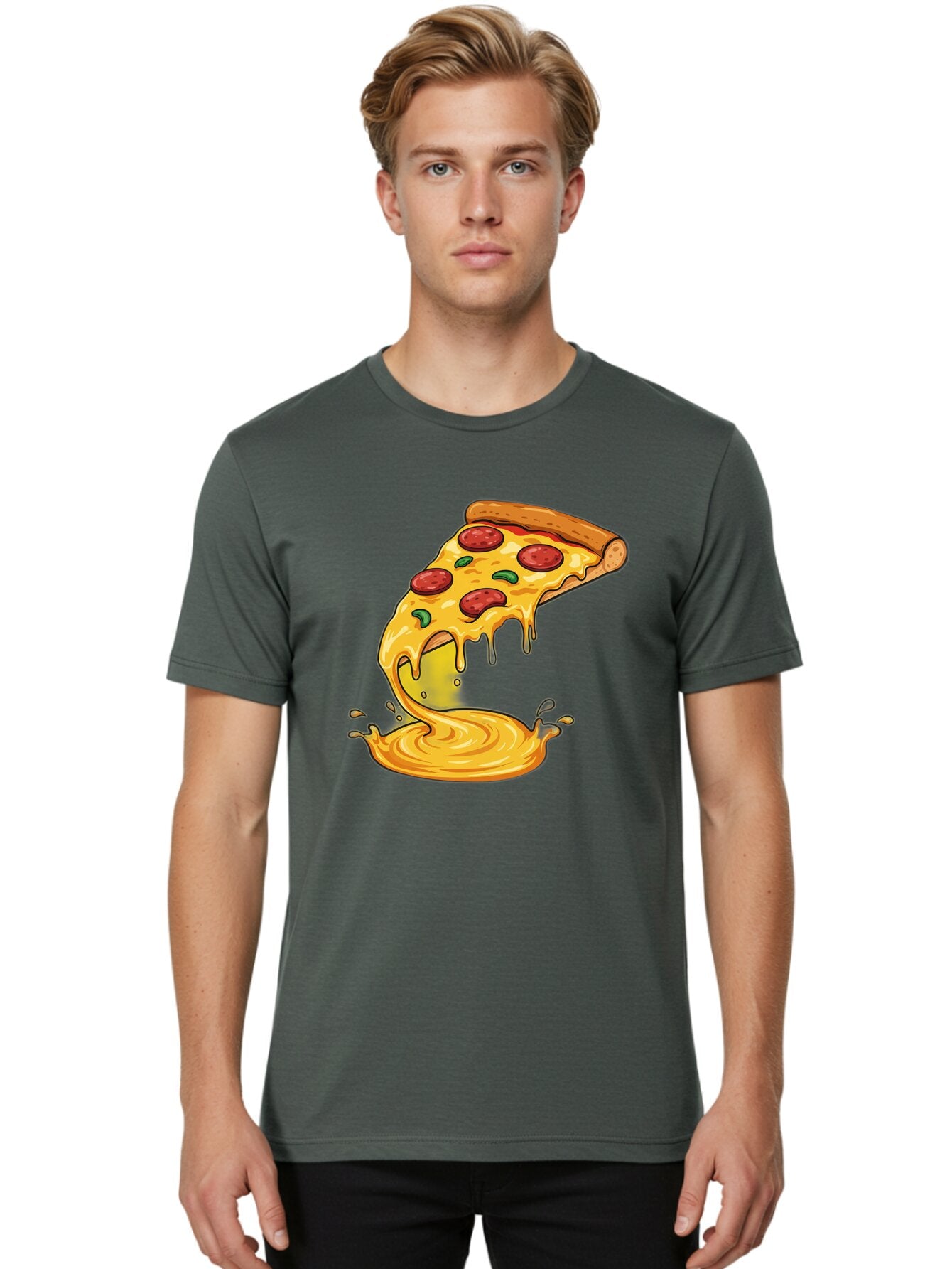 Pepperoni-Pizza-Slice Men'S Graphic Tee, 100% Cotton, Comfortable Casual Summer Wear, Machine Washable, Vintage Camera, Old Camera, Antique Camera, Black Camera, Classic Photography, Photography Equipment, Nostalgic Device, Film Camera, Bao740 17