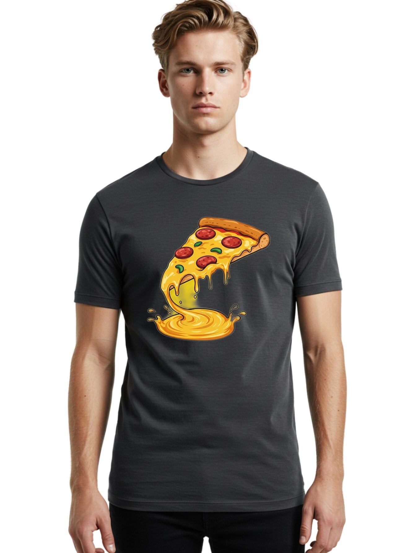 Pepperoni-Pizza-Slice Men'S Graphic Tee, 100% Cotton, Comfortable Casual Summer Wear, Machine Washable, Vintage Camera, Old Camera, Antique Camera, Black Camera, Classic Photography, Photography Equipment, Nostalgic Device, Film Camera, Bao740 26