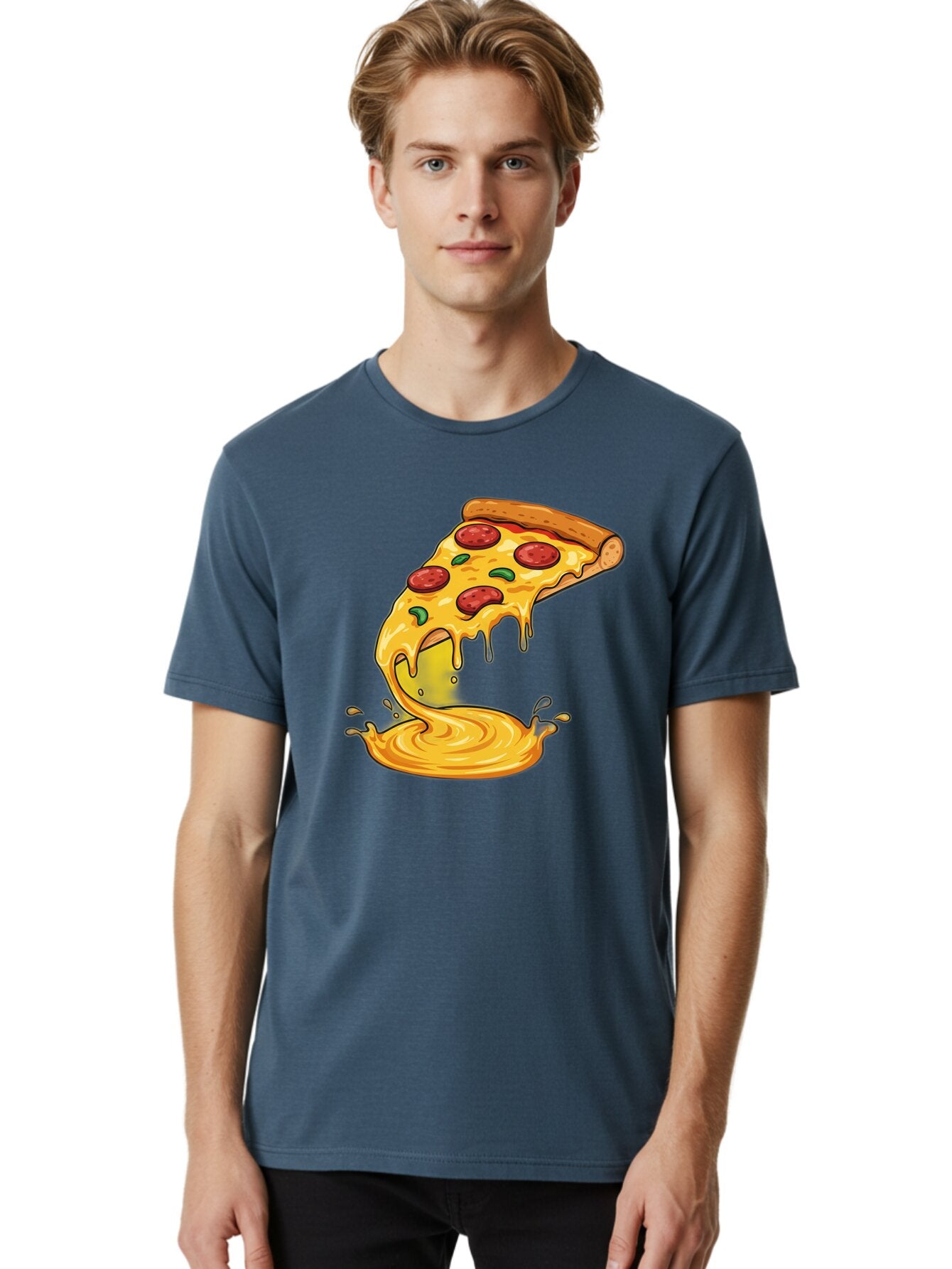Pepperoni-Pizza-Slice Men'S Graphic Tee, 100% Cotton, Comfortable Casual Summer Wear, Machine Washable, Vintage Camera, Old Camera, Antique Camera, Black Camera, Classic Photography, Photography Equipment, Nostalgic Device, Film Camera, Bao740 20