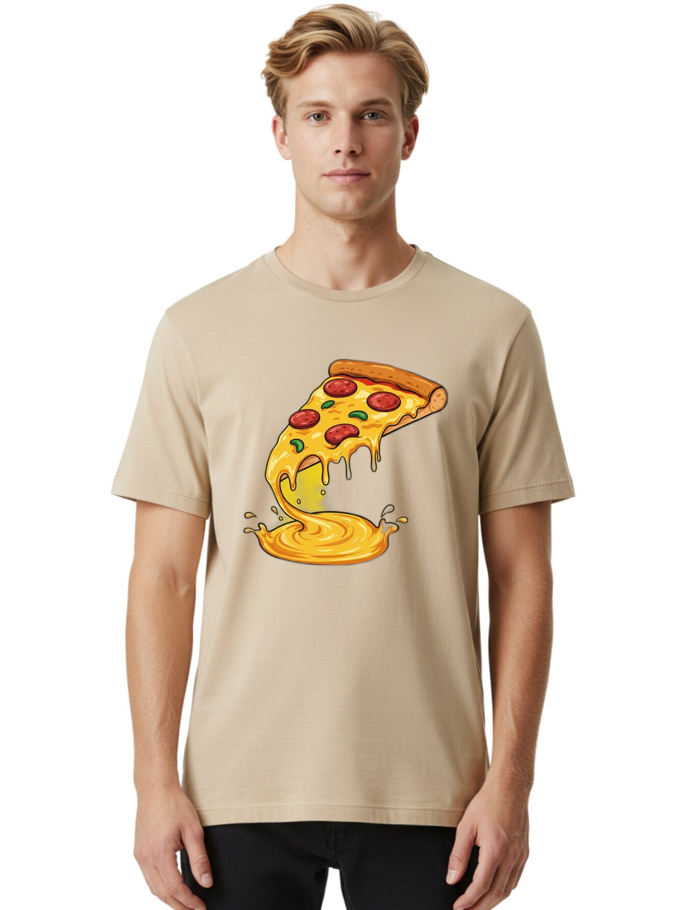 Pepperoni-Pizza-Slice Men'S Graphic Tee, 100% Cotton, Comfortable Casual Summer Wear, Machine Washable, Vintage Camera, Old Camera, Antique Camera, Black Camera, Classic Photography, Photography Equipment, Nostalgic Device, Film Camera, Bao740 24
