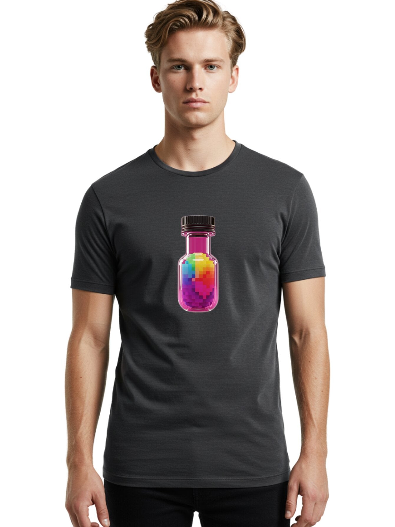 Pixel-Potion Men'S Graphic Tee, 100% Cotton, Comfortable Casual Summer Wear, Machine Washable, Vintage Camera, Old Camera, Antique Camera, Black Camera, Classic Photography, Photography Equipment, Nostalgic Device, Film Camera, Camera Art Bao754 17