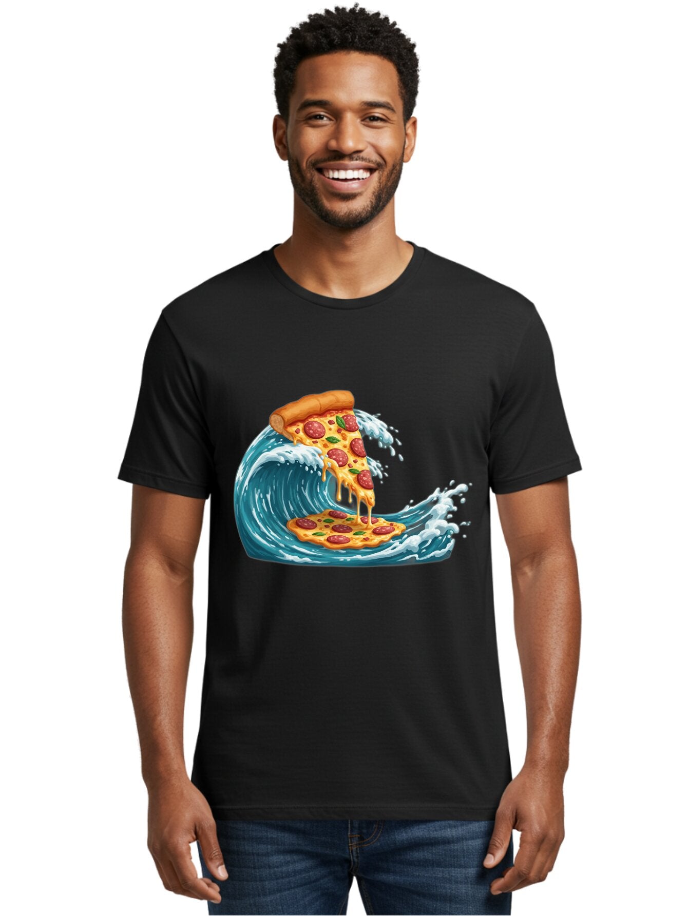 Pizza-Surfing-Wave Men'S Graphic Tee, 100% Cotton, Comfortable Casual Summer Wear, Machine Washable, Vintage Camera, Old Camera, Antique Camera, Black Camera, Classic Photography, Photography Equipment, Nostalgic Device, Film Camera, Bao759 26