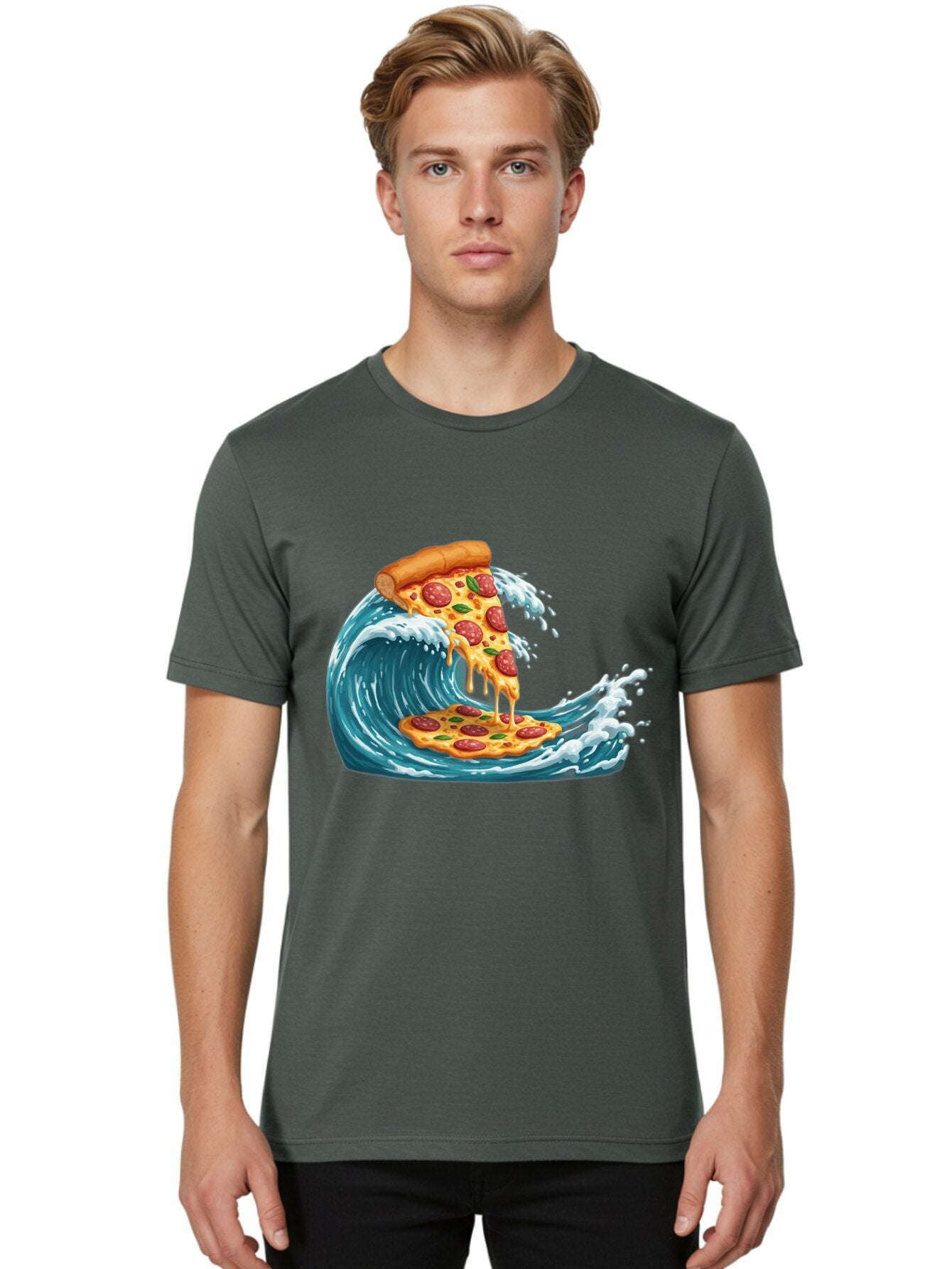 Pizza-Surfing-Wave Men'S Graphic Tee, 100% Cotton, Comfortable Casual Summer Wear, Machine Washable, Vintage Camera, Old Camera, Antique Camera, Black Camera, Classic Photography, Photography Equipment, Nostalgic Device, Film Camera, Bao759 27