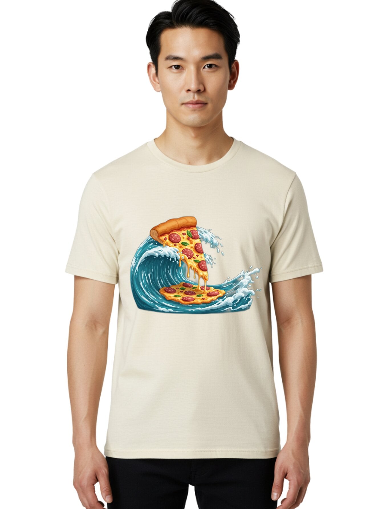 Pizza-Surfing-Wave Men'S Graphic Tee, 100% Cotton, Comfortable Casual Summer Wear, Machine Washable, Vintage Camera, Old Camera, Antique Camera, Black Camera, Classic Photography, Photography Equipment, Nostalgic Device, Film Camera, Bao759 25