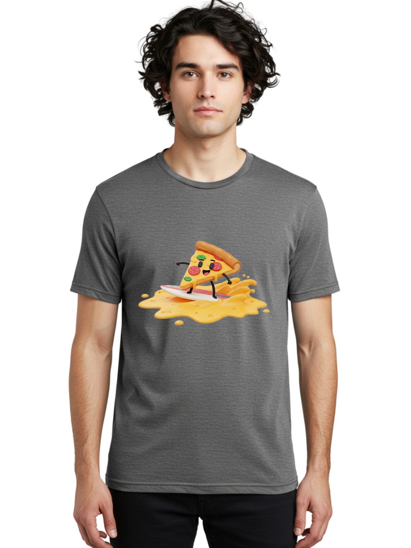 Pizza-Surfing Men'S Graphic Tee, 100% Cotton, Comfortable Casual Summer Wear, Machine Washable, Vintage Camera, Old Camera, Antique Camera, Black Camera, Classic Photography, Photography Equipment, Nostalgic Device, Film Camera, Camera Art Bao760 30