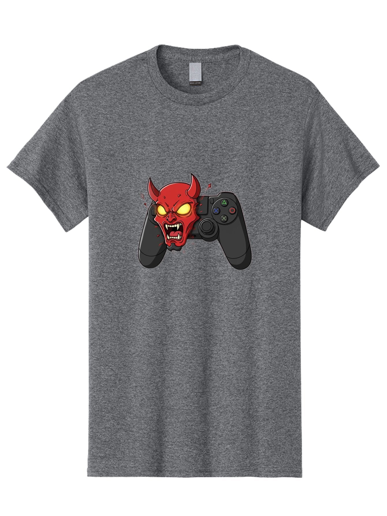 Playstation-Controller-Devil Men'S Graphic Tee, 100% Cotton, Comfortable Casual Summer Wear, Machine Washable, Vintage Camera, Old Camera, Antique Camera, Black Camera, Classic Photography, Photography Equipment, Nostalgic Device, Film Camera, Bao762