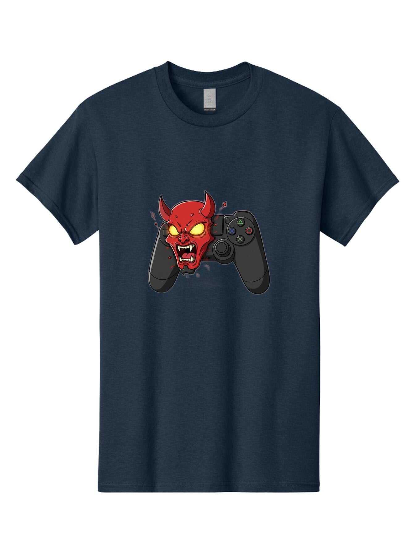 Playstation-Controller-Devil Men'S Graphic Tee, 100% Cotton, Comfortable Casual Summer Wear, Machine Washable, Vintage Camera, Old Camera, Antique Camera, Black Camera, Classic Photography, Photography Equipment, Nostalgic Device, Film Camera, Bao762