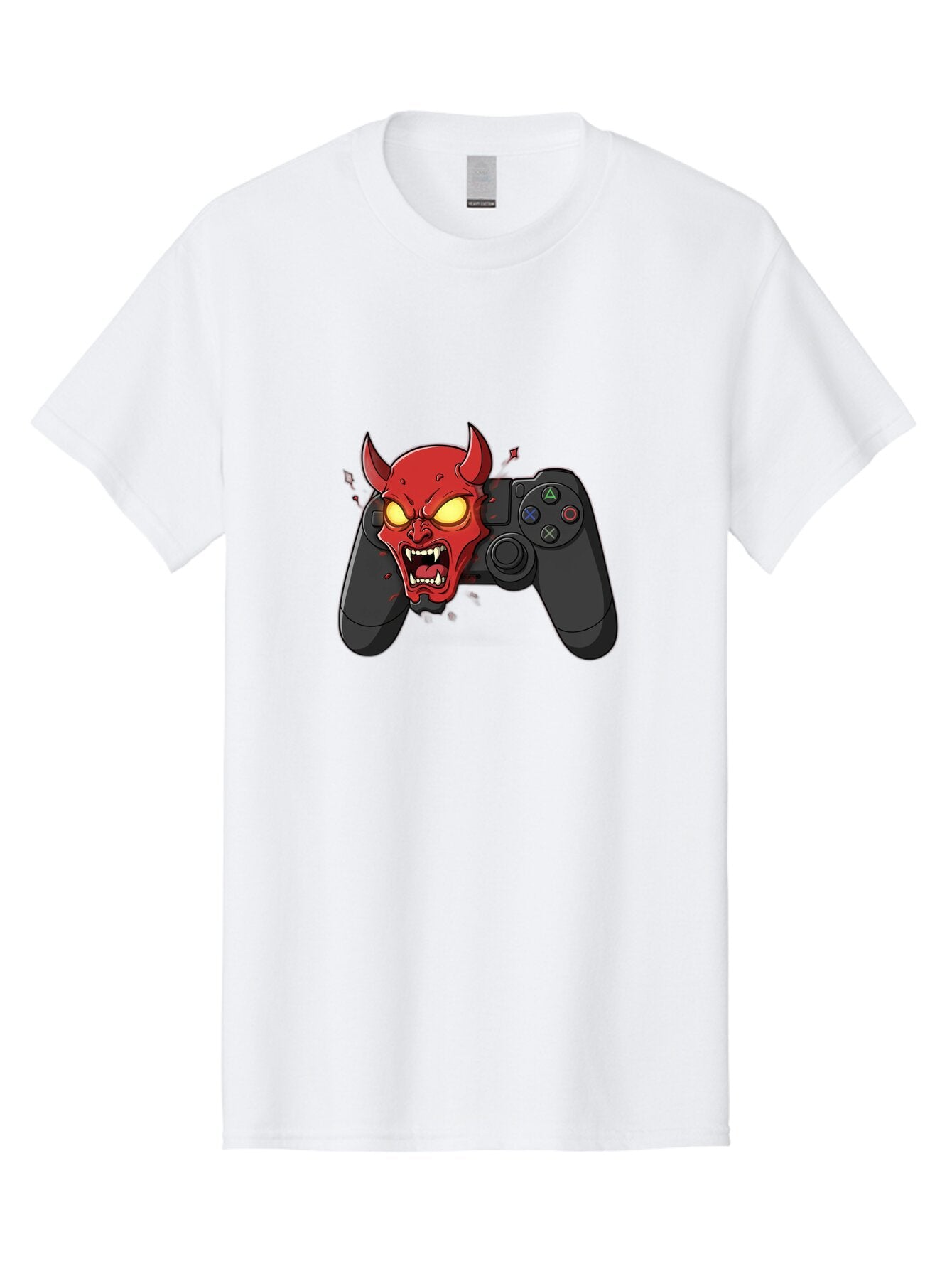 Playstation-Controller-Devil Men'S Graphic Tee, 100% Cotton, Comfortable Casual Summer Wear, Machine Washable, Vintage Camera, Old Camera, Antique Camera, Black Camera, Classic Photography, Photography Equipment, Nostalgic Device, Film Camera, Bao762 5