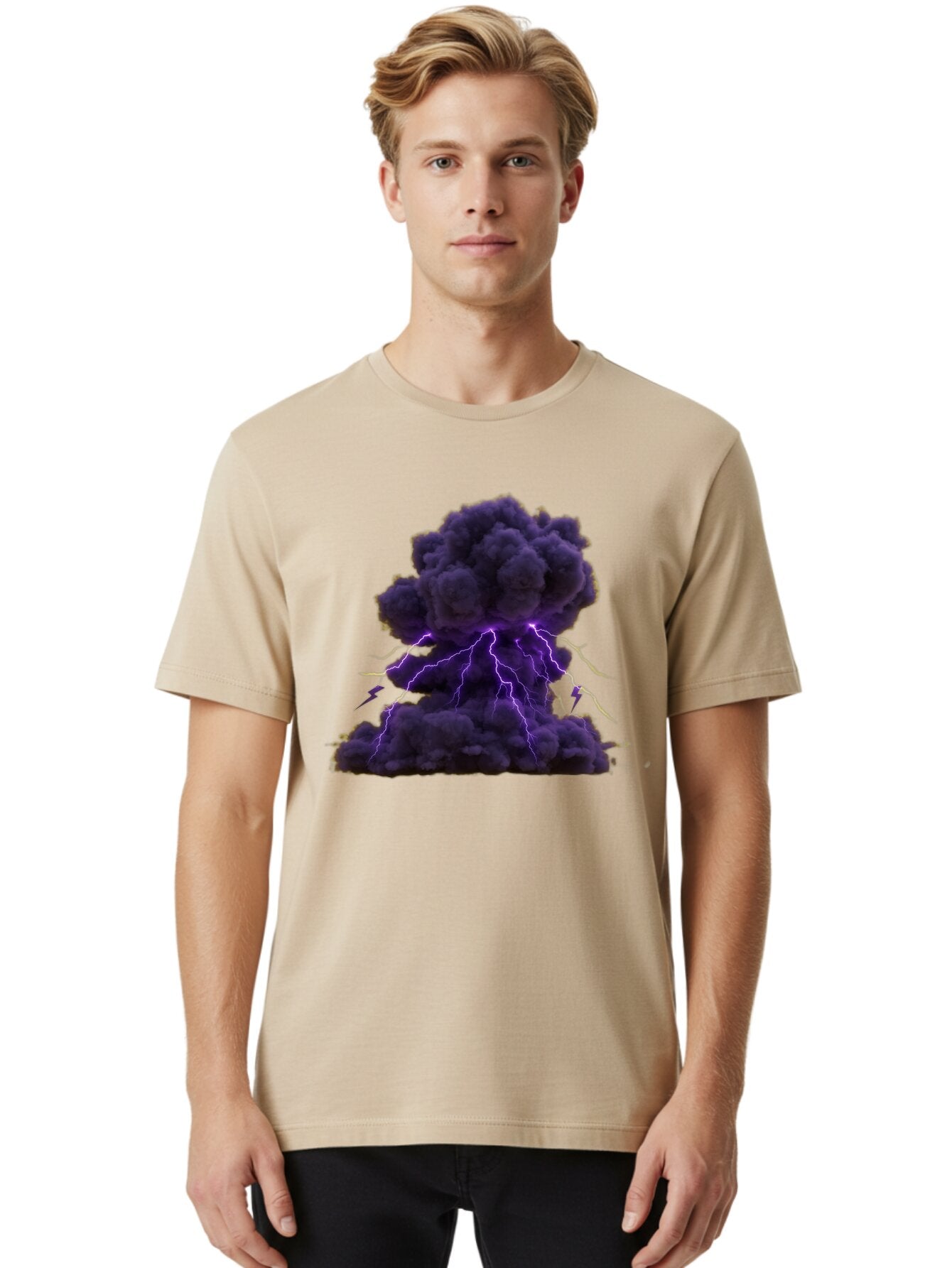 Purple-Cloud-Explosion Men'S Graphic Tee, 100% Cotton, Comfortable Casual Summer Wear, Machine Washable, Vintage Camera, Old Camera, Antique Camera, Black Camera, Classic Photography, Photography Equipment, Nostalgic Device, Film Camera, Bao772 17