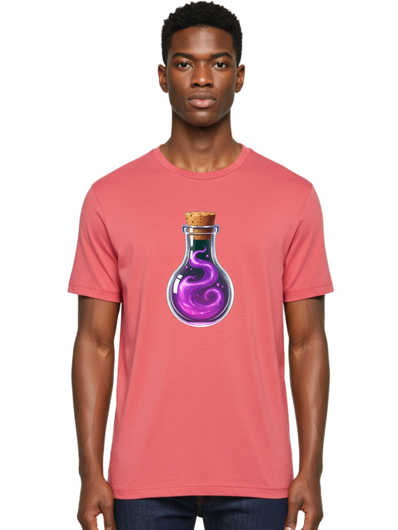 Purple-Potion-Bottle Men'S Graphic Tee, 100% Cotton, Comfortable Casual Summer Wear, Machine Washable, Vintage Camera, Old Camera, Antique Camera, Black Camera, Classic Photography, Photography Equipment, Nostalgic Device, Film Camera, Bao775 24