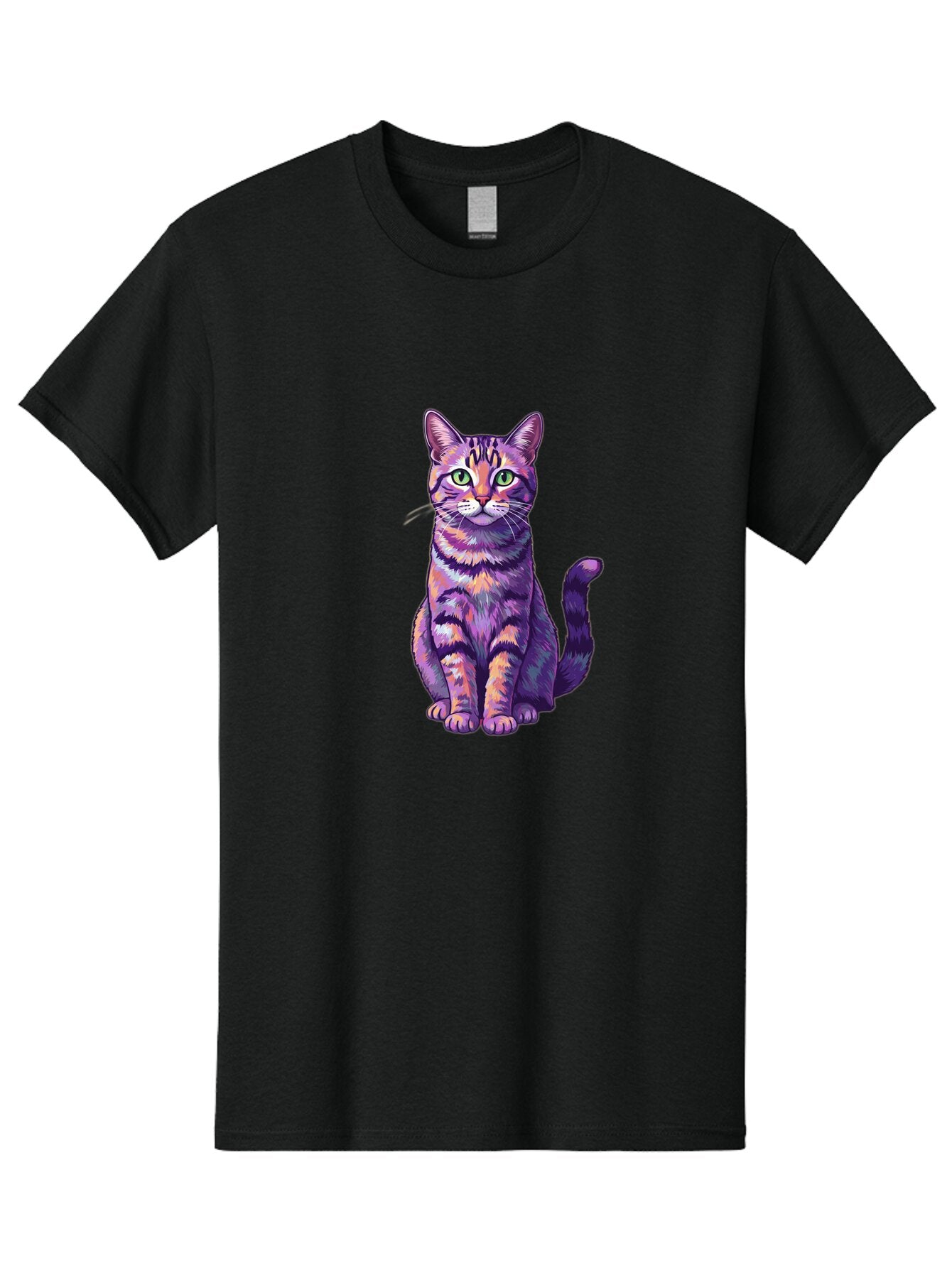 Purple-Tabby-Cat Men'S Graphic Tee, 100% Cotton, Comfortable Casual Summer Wear, Machine Washable, Vintage Camera, Old Camera, Antique Camera, Black Camera, Classic Photography, Photography Equipment, Nostalgic Device, Film Camera, Camera Art Bao776 8