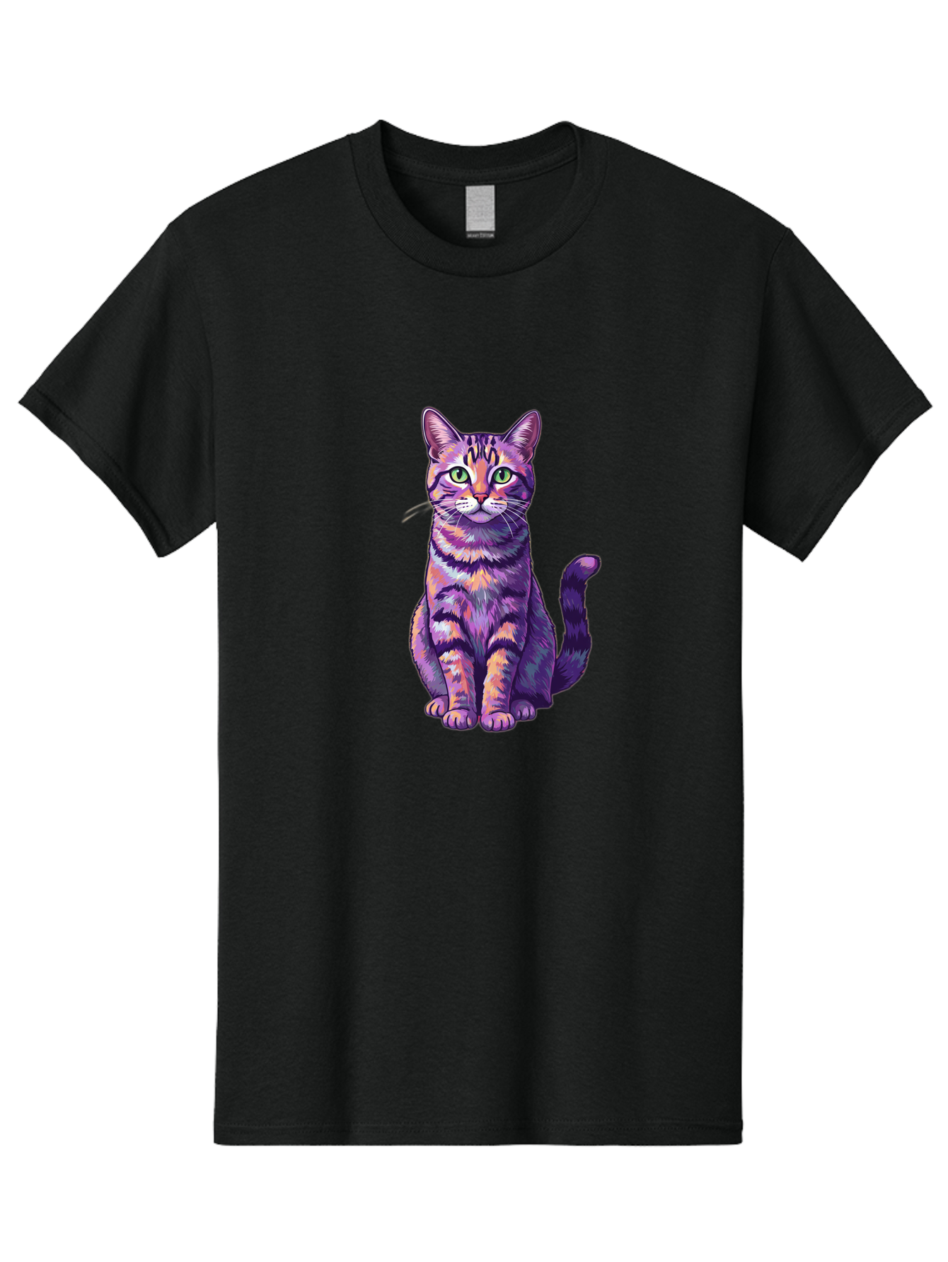 Purple-Tabby-Cat Men'S Graphic Tee, 100% Cotton, Comfortable Casual Summer Wear, Machine Washable, Vintage Camera, Old Camera, Antique Camera, Black Camera, Classic Photography, Photography Equipment, Nostalgic Device, Film Camera, Camera Art Bao776 6
