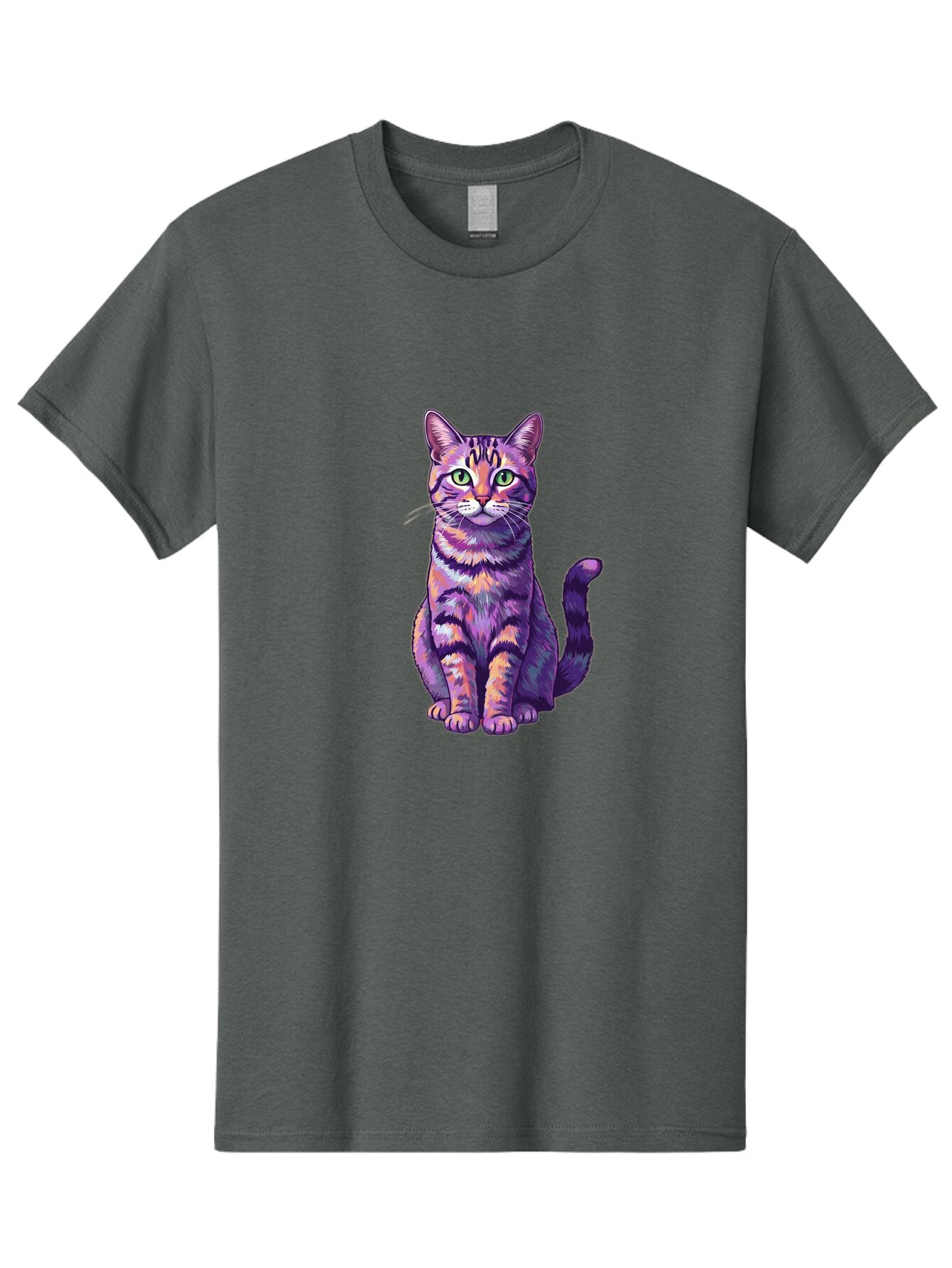 Purple-Tabby-Cat Men'S Graphic Tee, 100% Cotton, Comfortable Casual Summer Wear, Machine Washable, Vintage Camera, Old Camera, Antique Camera, Black Camera, Classic Photography, Photography Equipment, Nostalgic Device, Film Camera, Camera Art Bao776 3