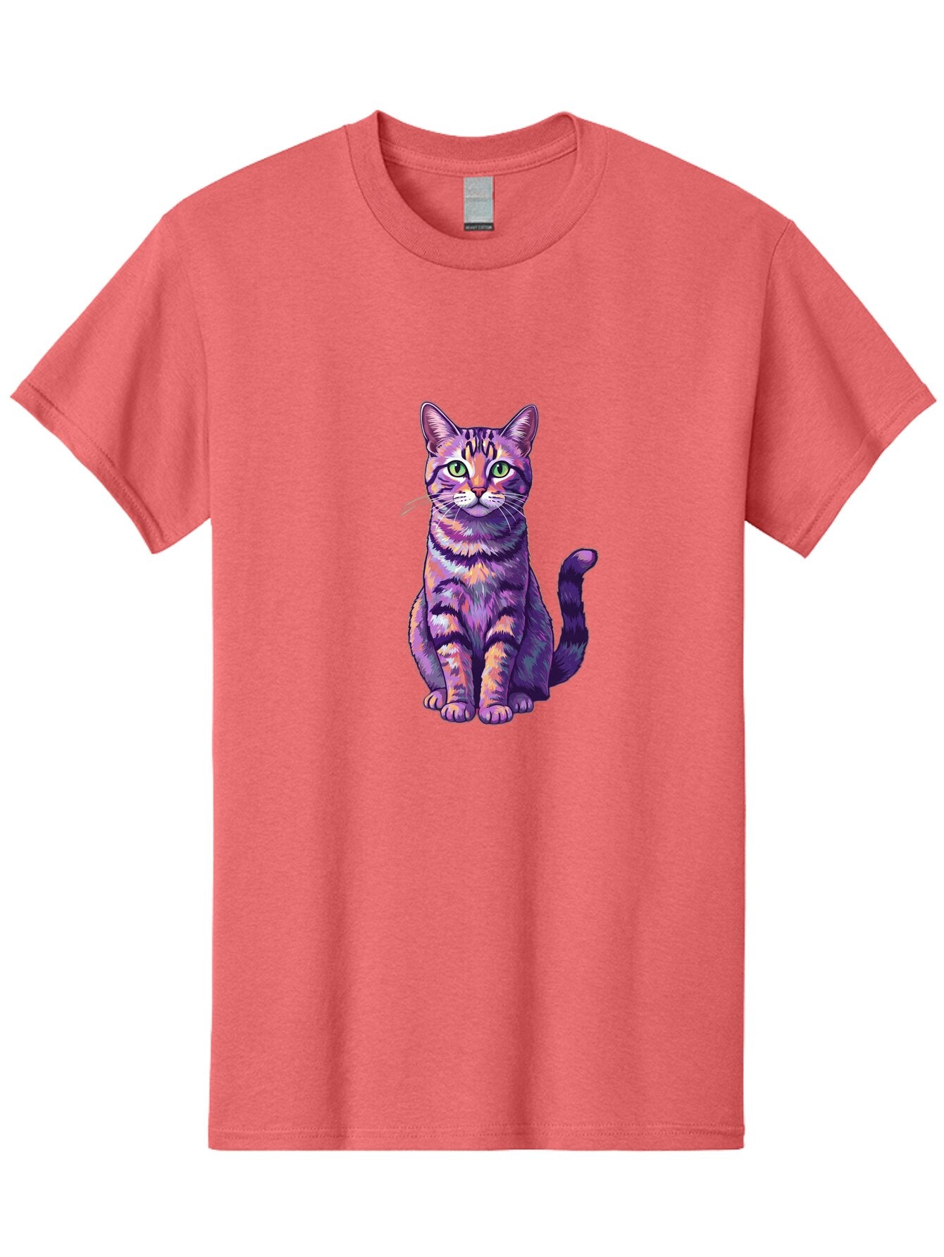 Purple-Tabby-Cat Men'S Graphic Tee, 100% Cotton, Comfortable Casual Summer Wear, Machine Washable, Vintage Camera, Old Camera, Antique Camera, Black Camera, Classic Photography, Photography Equipment, Nostalgic Device, Film Camera, Camera Art Bao776 6