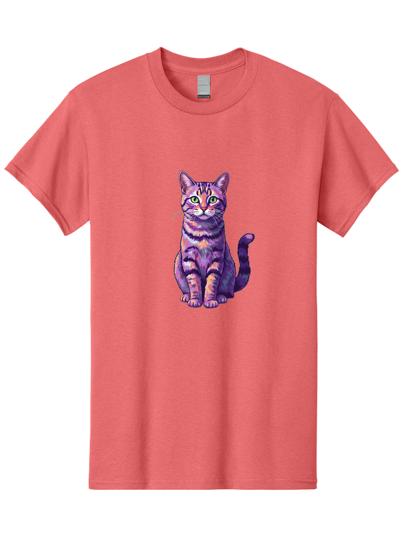 Purple-Tabby-Cat Men'S Graphic Tee, 100% Cotton, Comfortable Casual Summer Wear, Machine Washable, Vintage Camera, Old Camera, Antique Camera, Black Camera, Classic Photography, Photography Equipment, Nostalgic Device, Film Camera, Camera Art Bao776 7