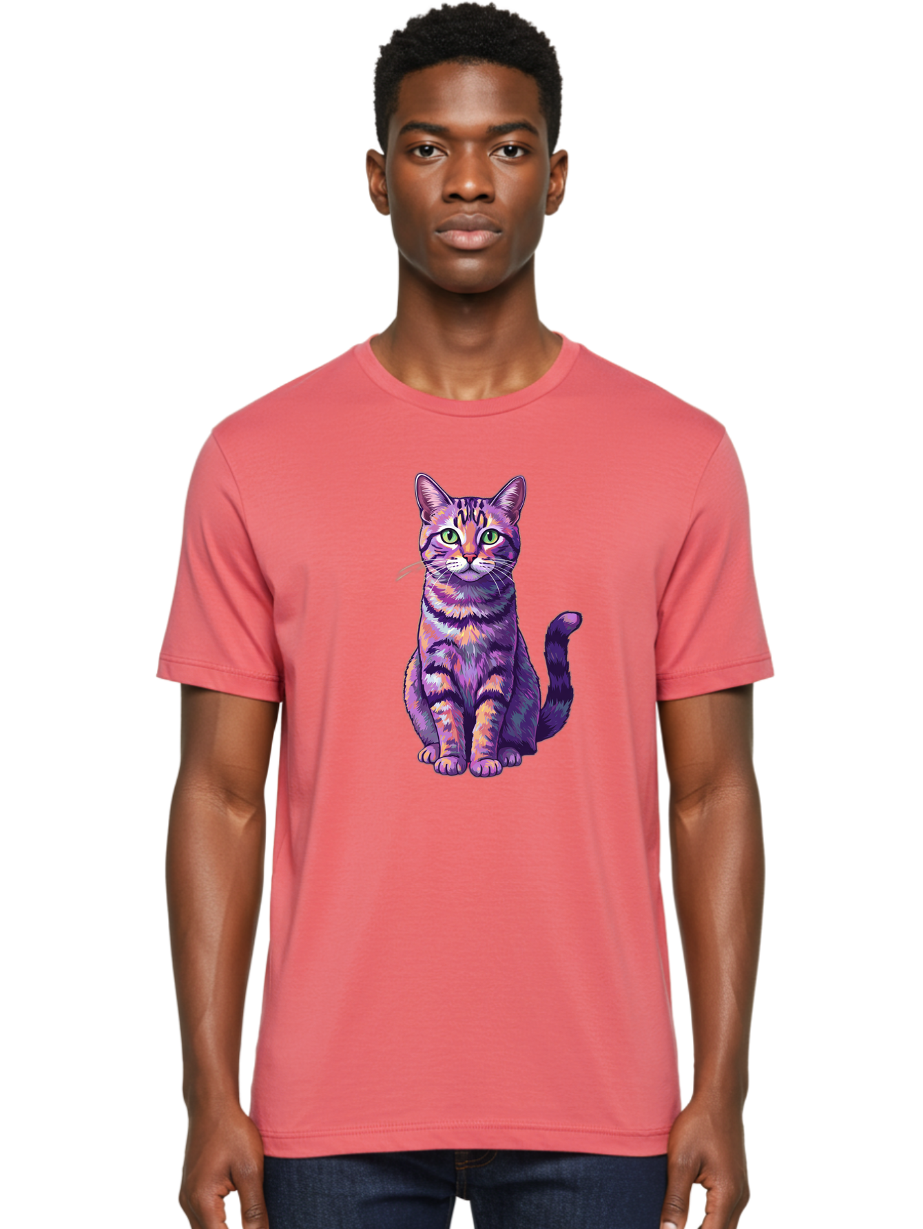 Purple-Tabby-Cat Men'S Graphic Tee, 100% Cotton, Comfortable Casual Summer Wear, Machine Washable, Vintage Camera, Old Camera, Antique Camera, Black Camera, Classic Photography, Photography Equipment, Nostalgic Device, Film Camera, Camera Art Bao776 22