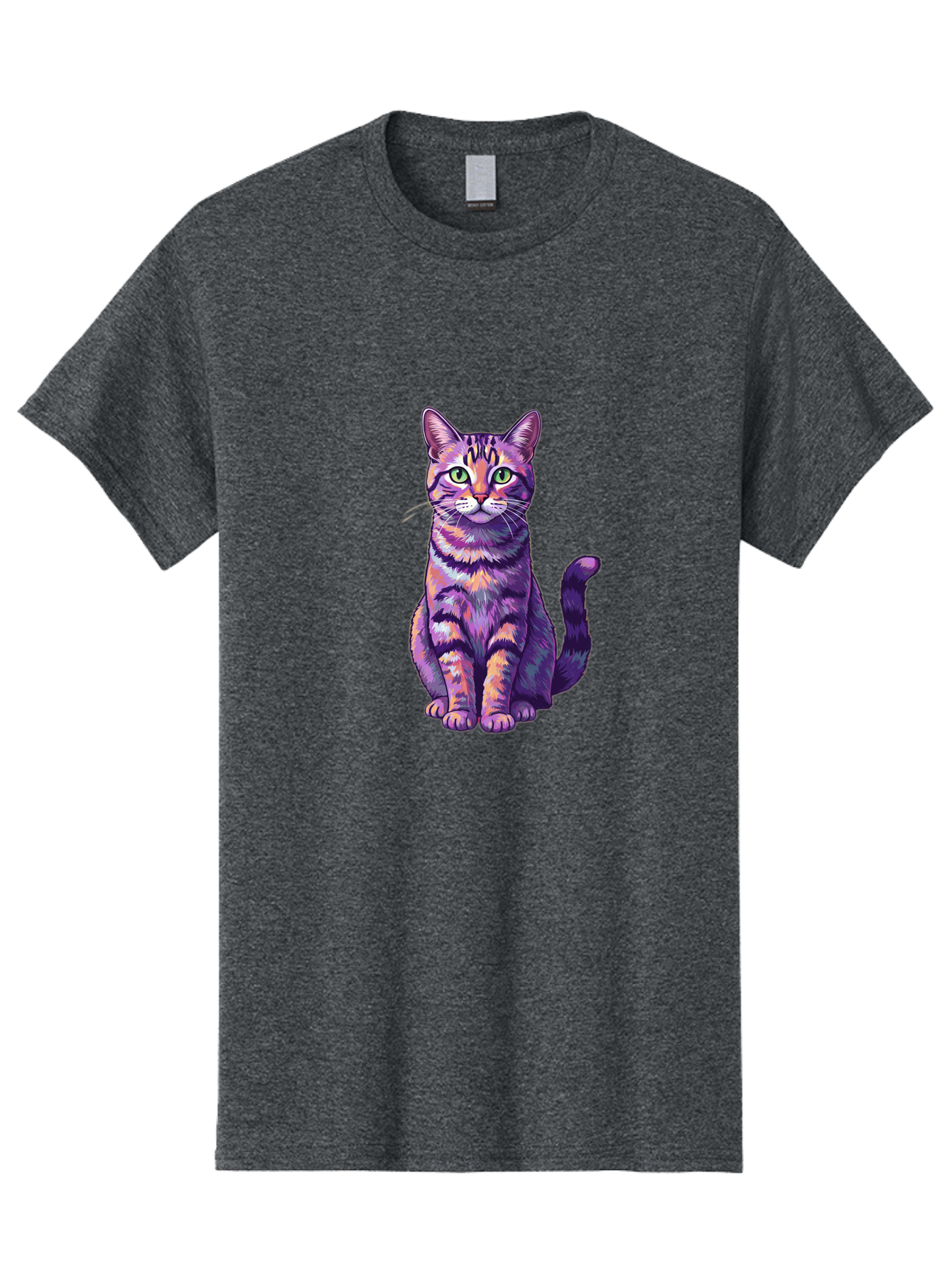Purple-Tabby-Cat Men'S Graphic Tee, 100% Cotton, Comfortable Casual Summer Wear, Machine Washable, Vintage Camera, Old Camera, Antique Camera, Black Camera, Classic Photography, Photography Equipment, Nostalgic Device, Film Camera, Camera Art Bao776
