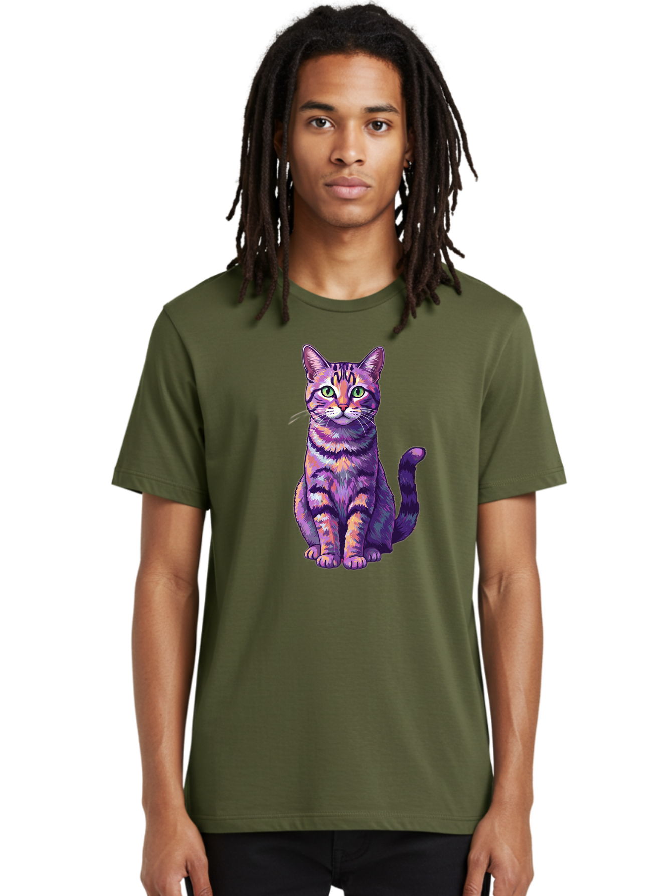 Purple-Tabby-Cat Men'S Graphic Tee, 100% Cotton, Comfortable Casual Summer Wear, Machine Washable, Vintage Camera, Old Camera, Antique Camera, Black Camera, Classic Photography, Photography Equipment, Nostalgic Device, Film Camera, Camera Art Bao776 29