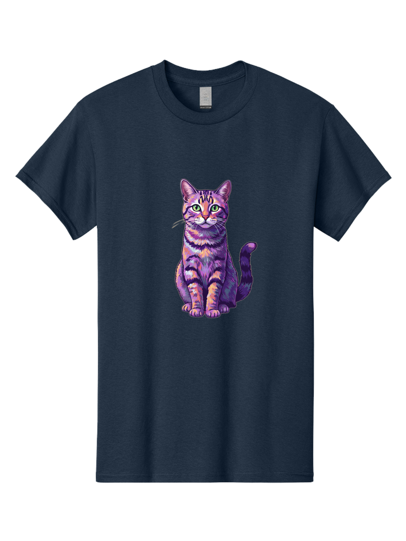 Purple-Tabby-Cat Men'S Graphic Tee, 100% Cotton, Comfortable Casual Summer Wear, Machine Washable, Vintage Camera, Old Camera, Antique Camera, Black Camera, Classic Photography, Photography Equipment, Nostalgic Device, Film Camera, Camera Art Bao776 4
