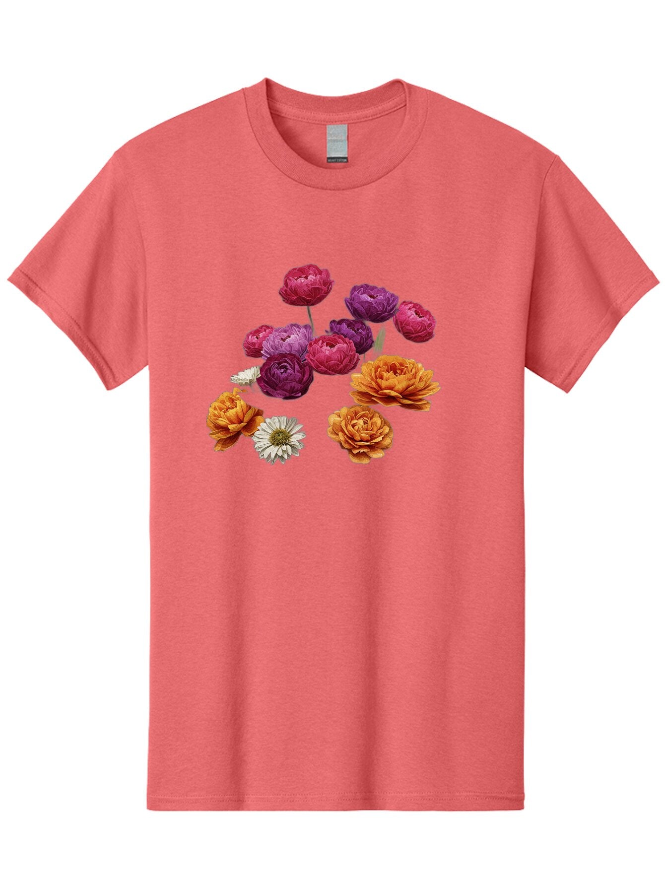 Ranunculus-Flowers Men'S Graphic Tee, 100% Cotton, Comfortable Casual Summer Wear, Machine Washable, Vintage Camera, Old Camera, Antique Camera, Black Camera, Classic Photography, Photography Equipment, Nostalgic Device, Film Camera, Bao783