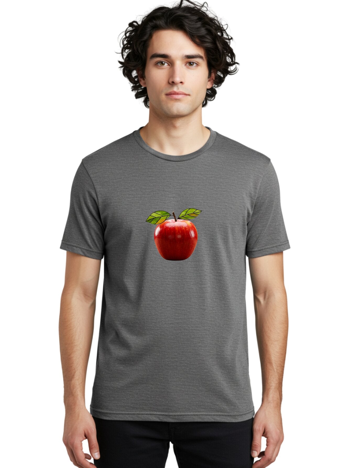 Red-Apple-1 Men'S Graphic Tee, 100% Cotton, Comfortable Casual Summer Wear, Machine Washable, Vintage Camera, Old Camera, Antique Camera, Black Camera, Classic Photography, Photography Equipment, Nostalgic Device, Film Camera, Camera Art Bao784 24