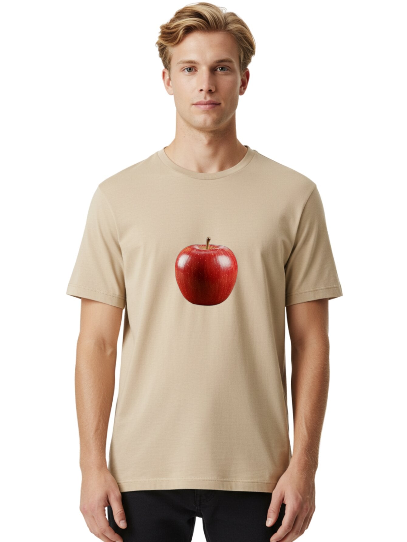 Red-Apple-3 Men'S Graphic Tee, 100% Cotton, Comfortable Casual Summer Wear, Machine Washable, Vintage Camera, Old Camera, Antique Camera, Black Camera, Classic Photography, Photography Equipment, Nostalgic Device, Film Camera, Camera Art Bao786 29