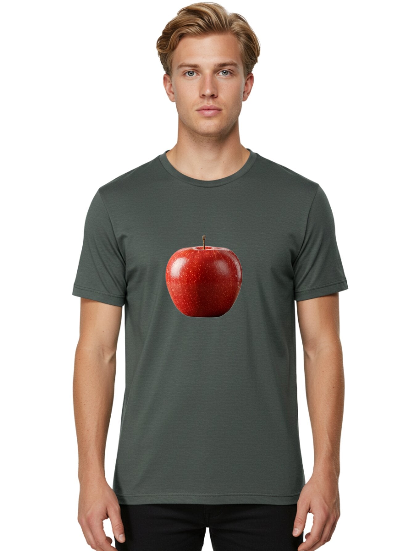 Red-Apple-5 Men'S Graphic Tee, 100% Cotton, Comfortable Casual Summer Wear, Machine Washable, Vintage Camera, Old Camera, Antique Camera, Black Camera, Classic Photography, Photography Equipment, Nostalgic Device, Film Camera, Camera Art Bao788 21
