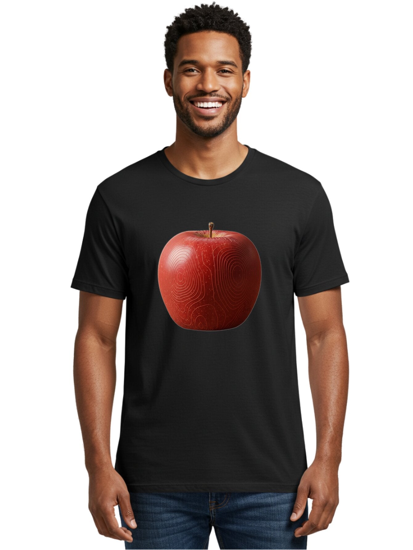 Red-Apple-6 Men'S Graphic Tee, 100% Cotton, Comfortable Casual Summer Wear, Machine Washable, Vintage Camera, Old Camera, Antique Camera, Black Camera, Classic Photography, Photography Equipment, Nostalgic Device, Film Camera, Camera Art Bao789 24