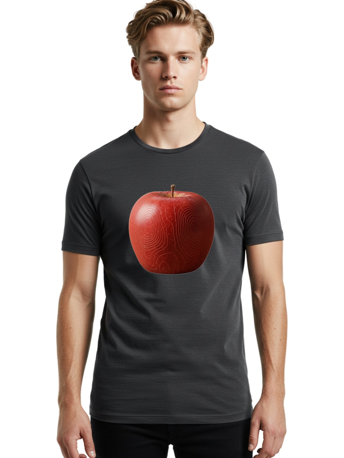 Red-Apple-6 Men'S Graphic Tee, 100% Cotton, Comfortable Casual Summer Wear, Machine Washable, Vintage Camera, Old Camera, Antique Camera, Black Camera, Classic Photography, Photography Equipment, Nostalgic Device, Film Camera, Camera Art Bao789 23