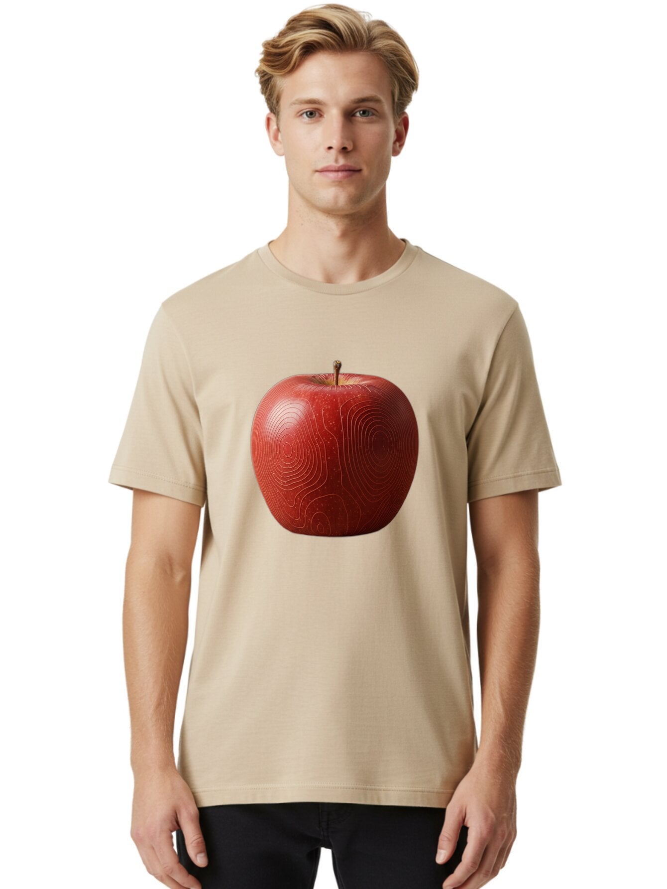 Red-Apple-6 Men'S Graphic Tee, 100% Cotton, Comfortable Casual Summer Wear, Machine Washable, Vintage Camera, Old Camera, Antique Camera, Black Camera, Classic Photography, Photography Equipment, Nostalgic Device, Film Camera, Camera Art Bao789 21