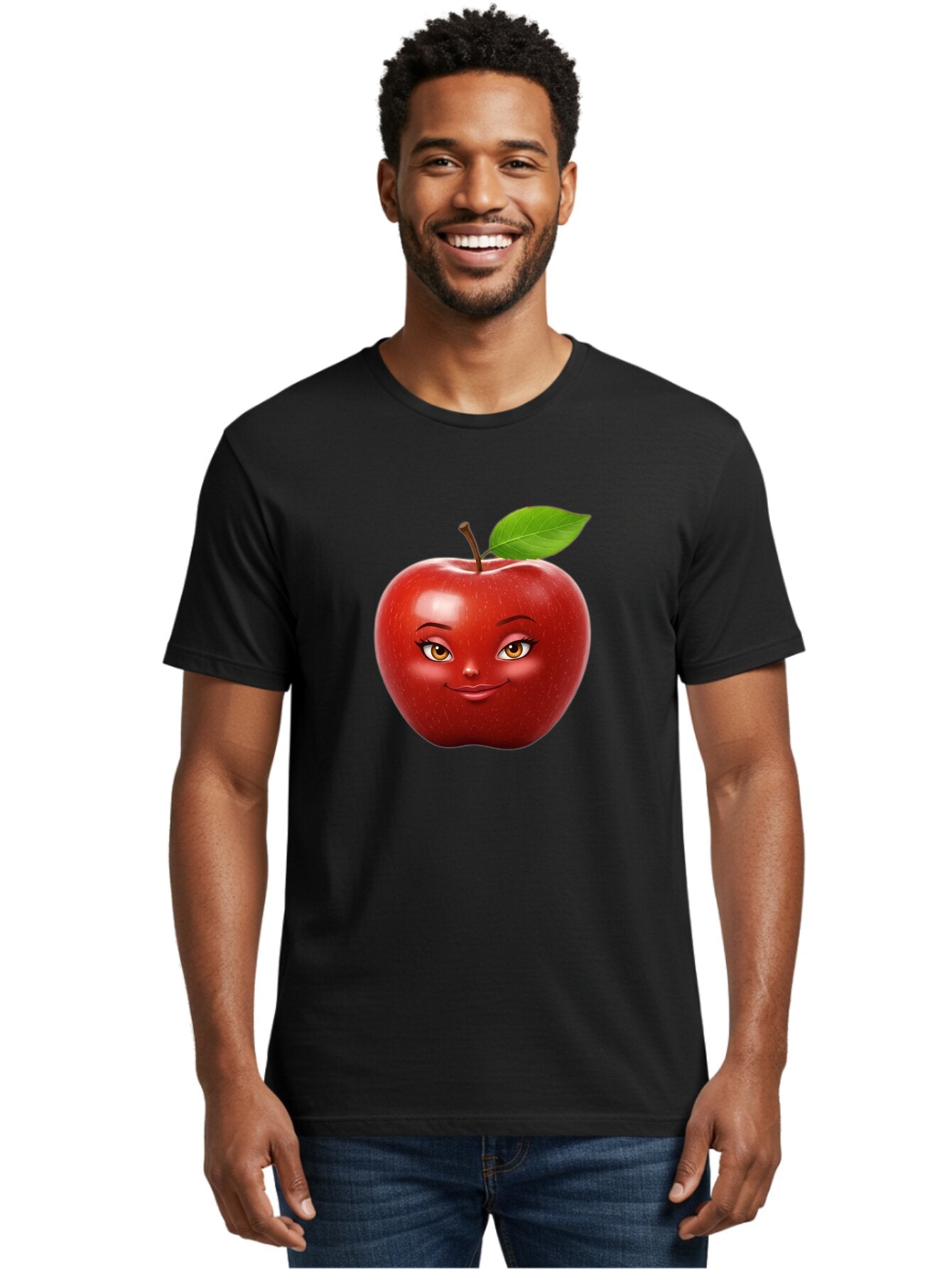 Red-Apple-With-Face Men'S Graphic Tee, 100% Cotton, Comfortable Casual Summer Wear, Machine Washable, Vintage Camera, Old Camera, Antique Camera, Black Camera, Classic Photography, Photography Equipment, Nostalgic Device, Film Camera, Bao791 26