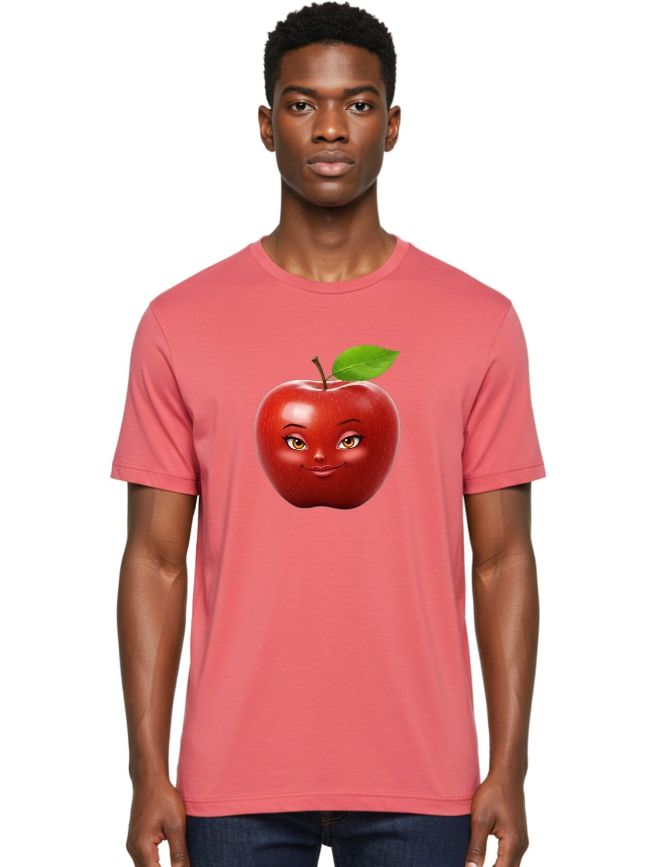 Red-Apple-With-Face Men'S Graphic Tee, 100% Cotton, Comfortable Casual Summer Wear, Machine Washable, Vintage Camera, Old Camera, Antique Camera, Black Camera, Classic Photography, Photography Equipment, Nostalgic Device, Film Camera, Bao791 22