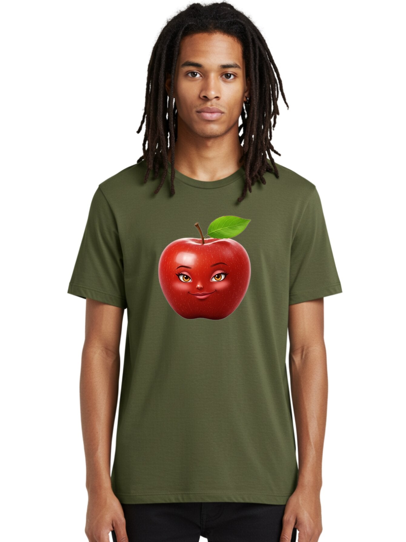 Red-Apple-With-Face Men'S Graphic Tee, 100% Cotton, Comfortable Casual Summer Wear, Machine Washable, Vintage Camera, Old Camera, Antique Camera, Black Camera, Classic Photography, Photography Equipment, Nostalgic Device, Film Camera, Bao791 18